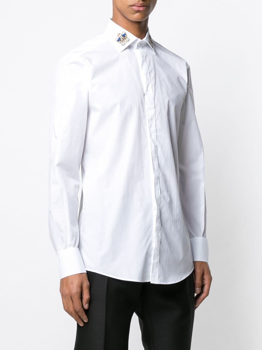 Dolce & Gabbana Crown Embroidered Shirt