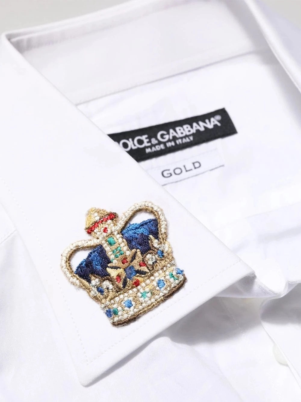 Dolce & Gabbana Crown Embroidered Shirt