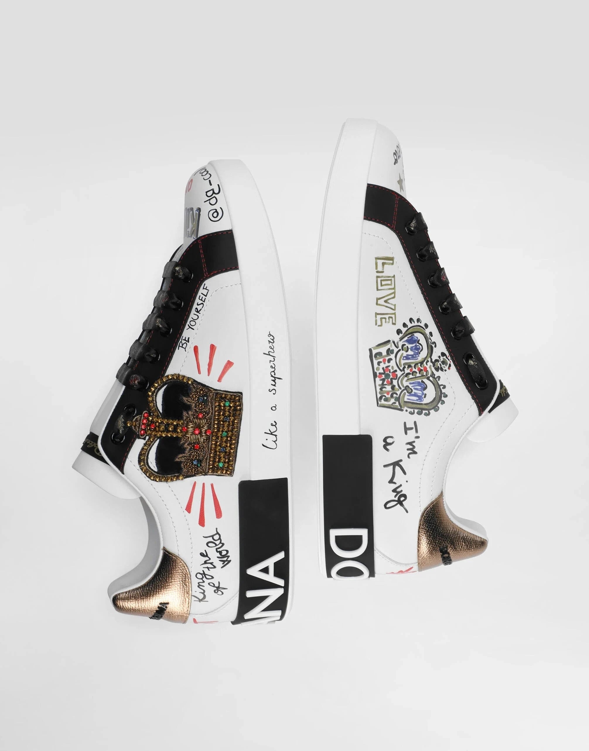 Dolce & Gabbana Crown-Embroidery Patch Portofino Sneakers Dolce & Gabbana Crown-Embroidery Patch Portofino Sneakers