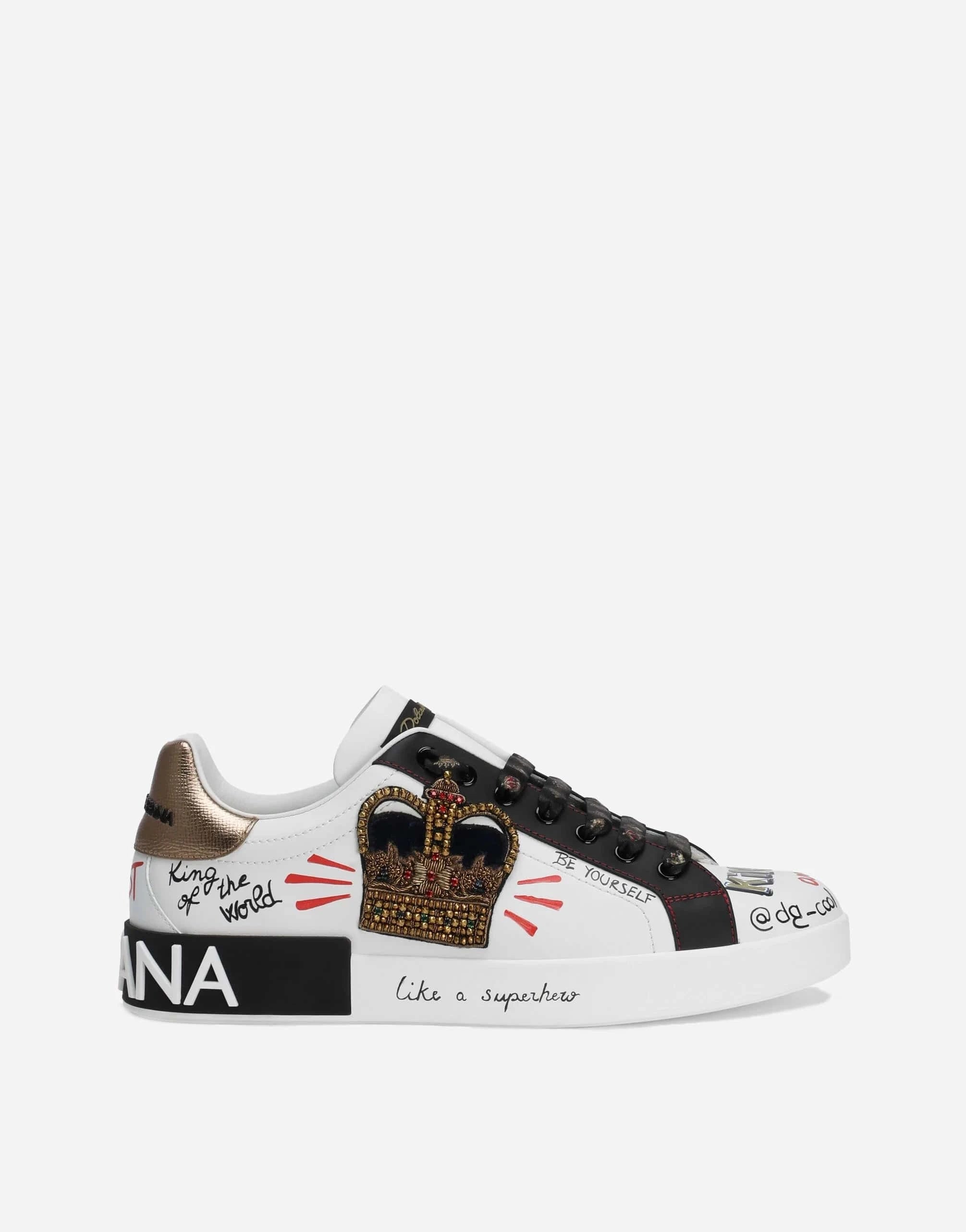 Dolce & Gabbana Crown-Embroidery Patch Portofino Sneakers Dolce & Gabbana Crown-Embroidery Patch Portofino Sneakers