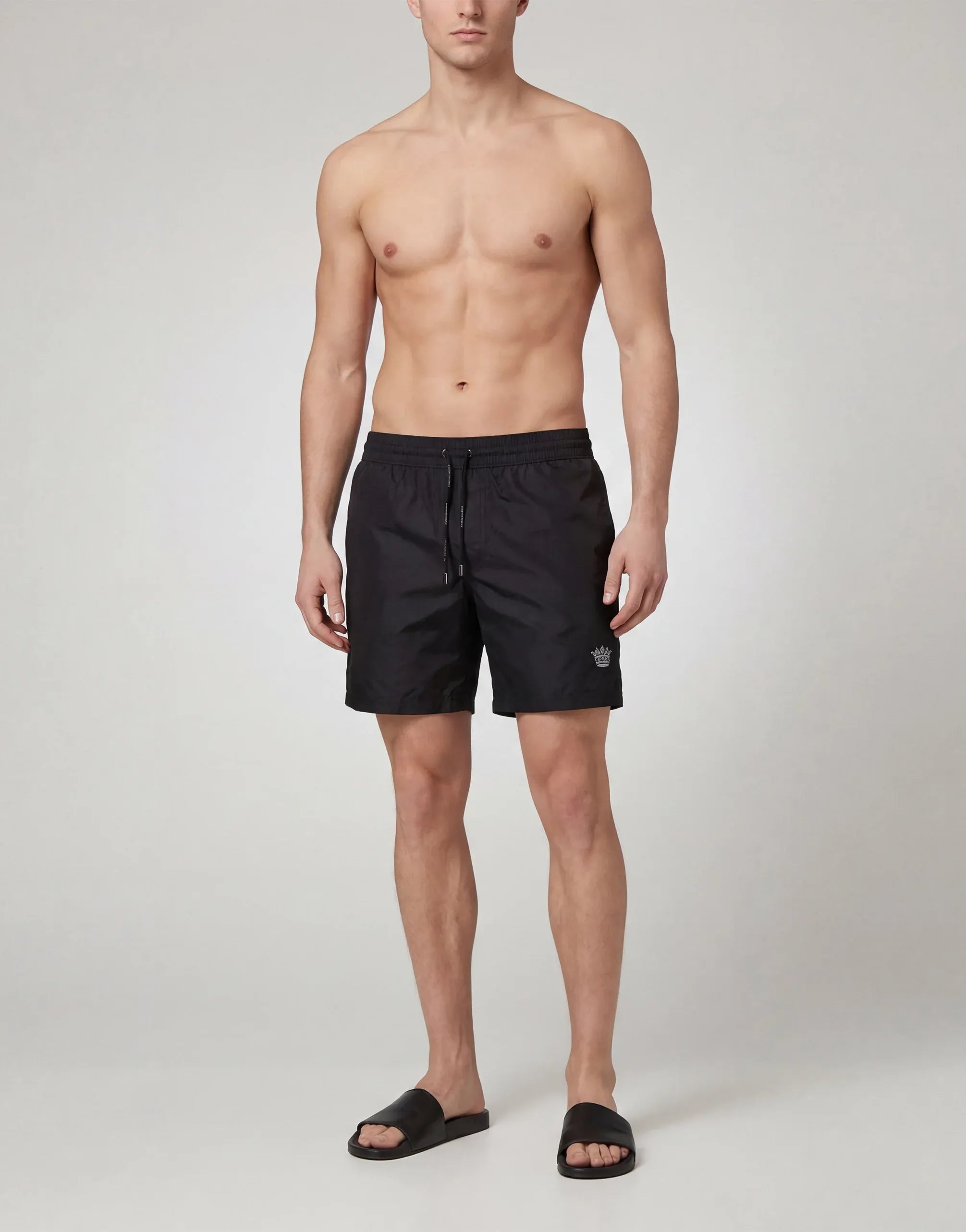 Crown Embroidery Swim Shorts - alternate view