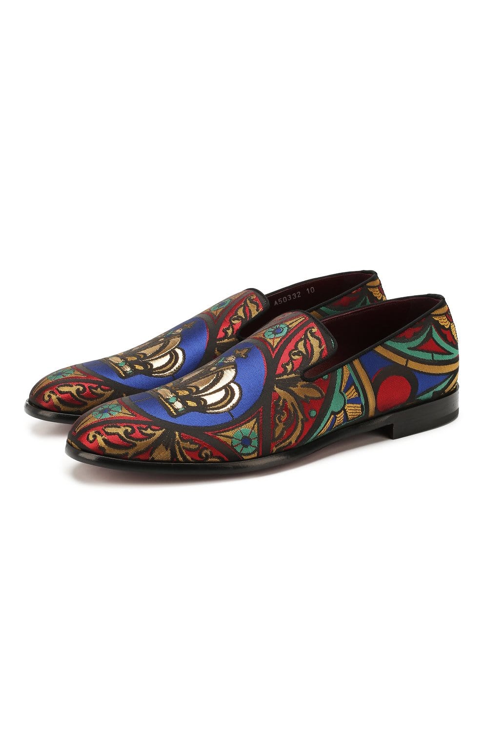 Dolce & Gabbana Crown Jacquard Loafers