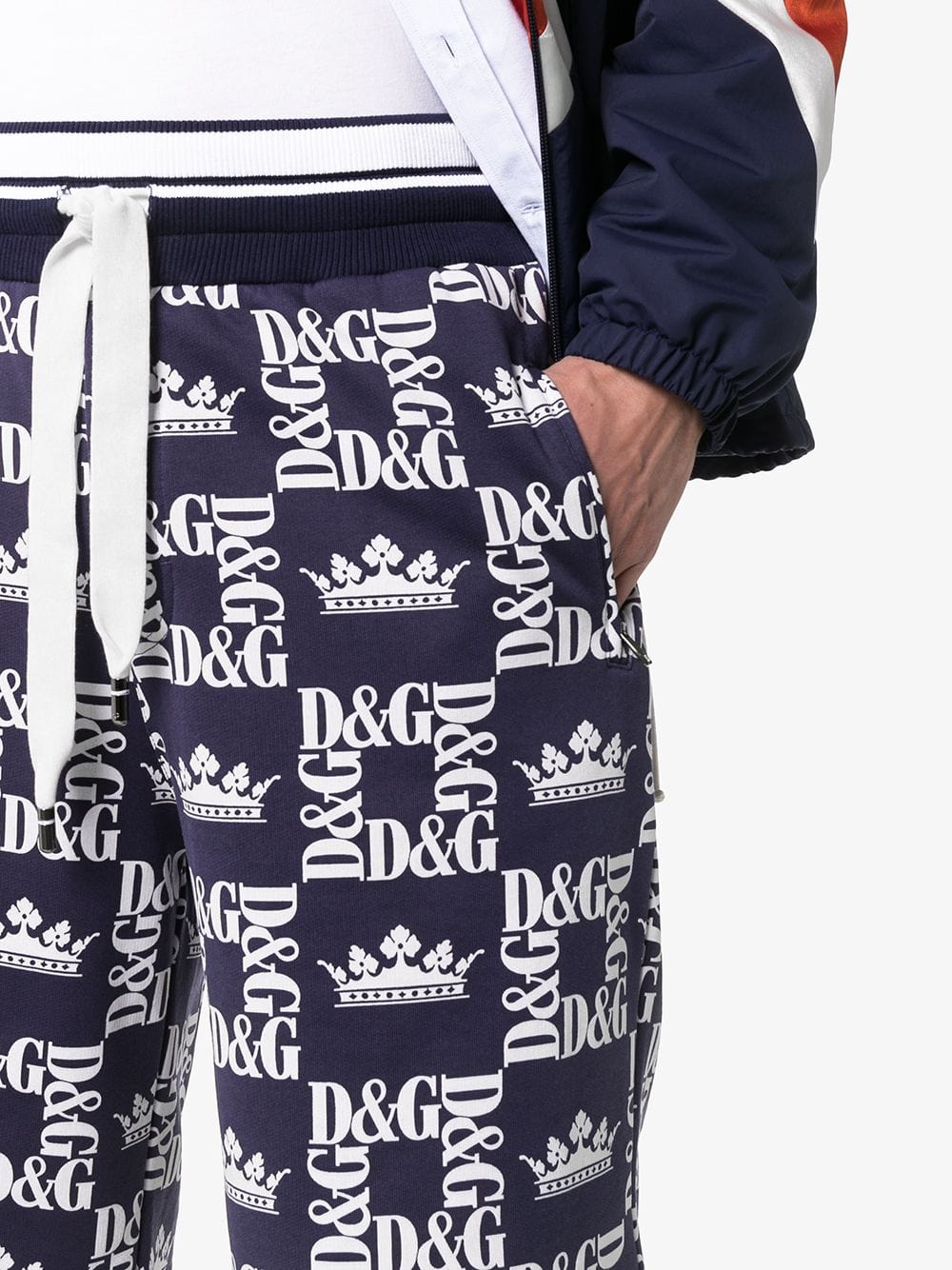 Dolce & Gabbana Crown Logo-Print Cotton Shorts