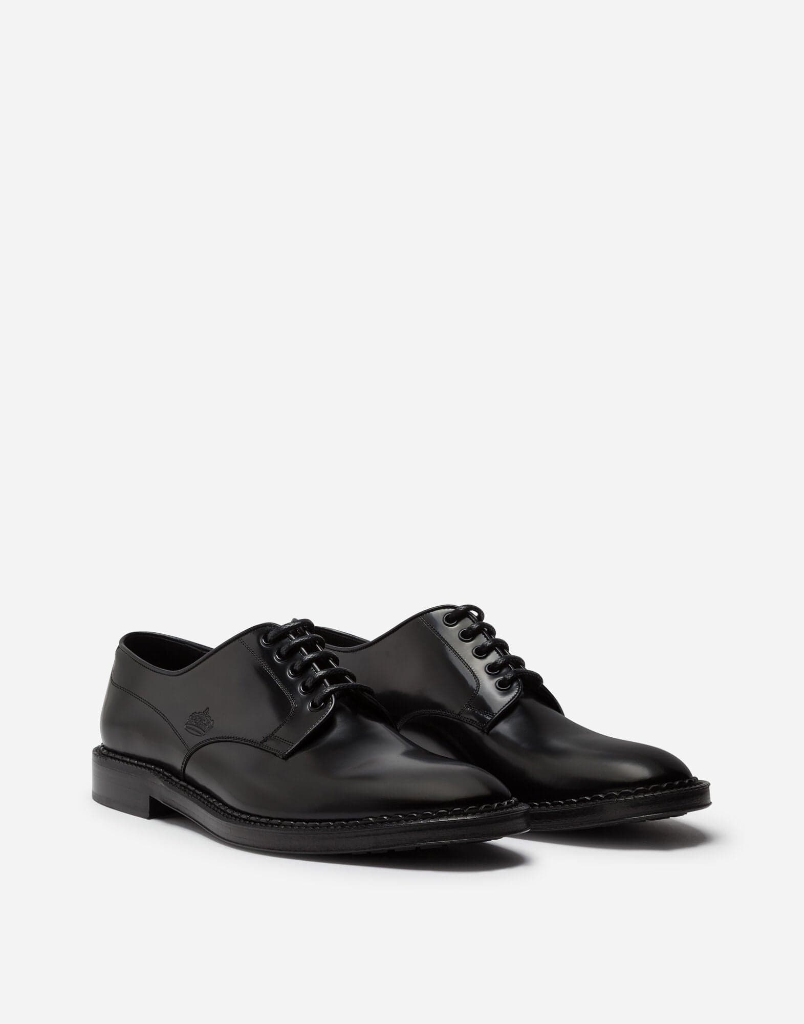 Dolce & Gabbana Crown Logo Stamped Derby Shoes