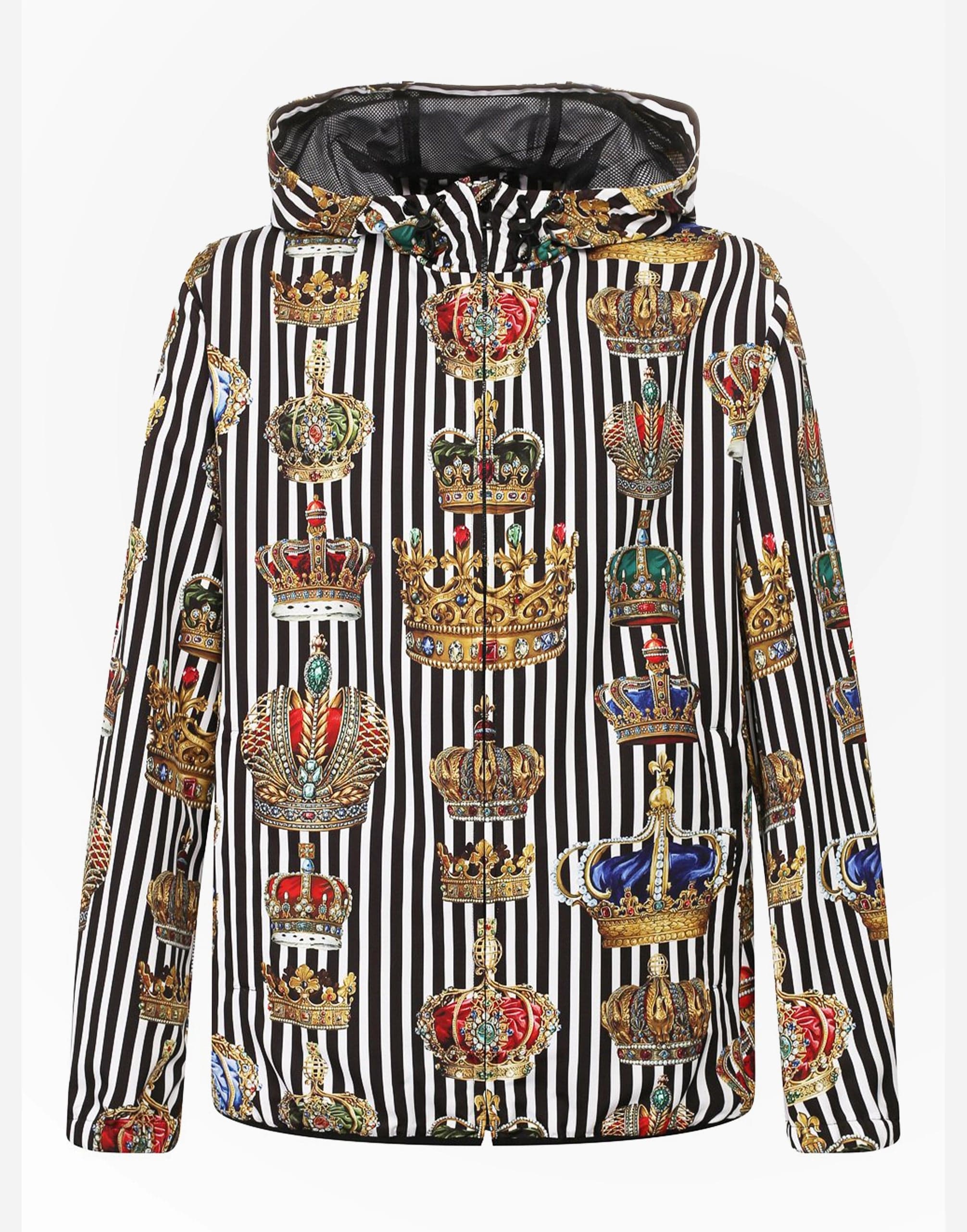 Dolce & Gabbana Crown Print Nylon Jacket