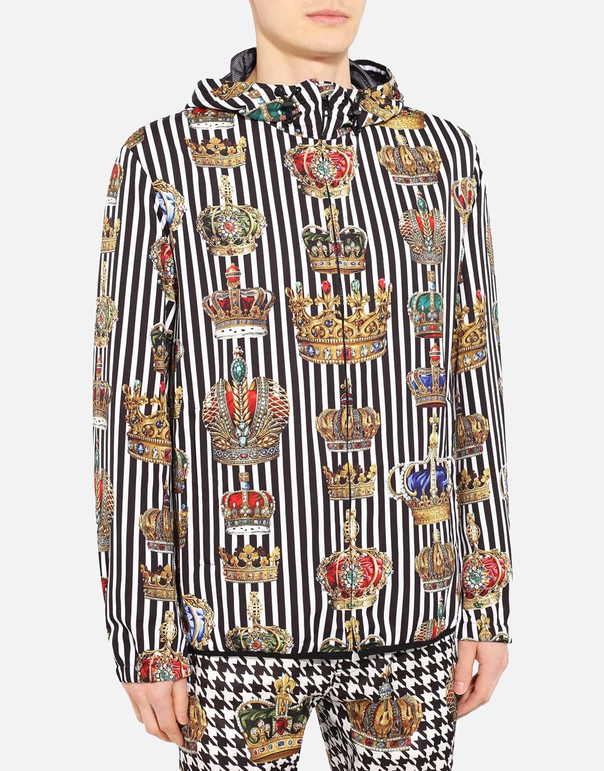 Dolce & Gabbana Crown Print Nylon Jacket