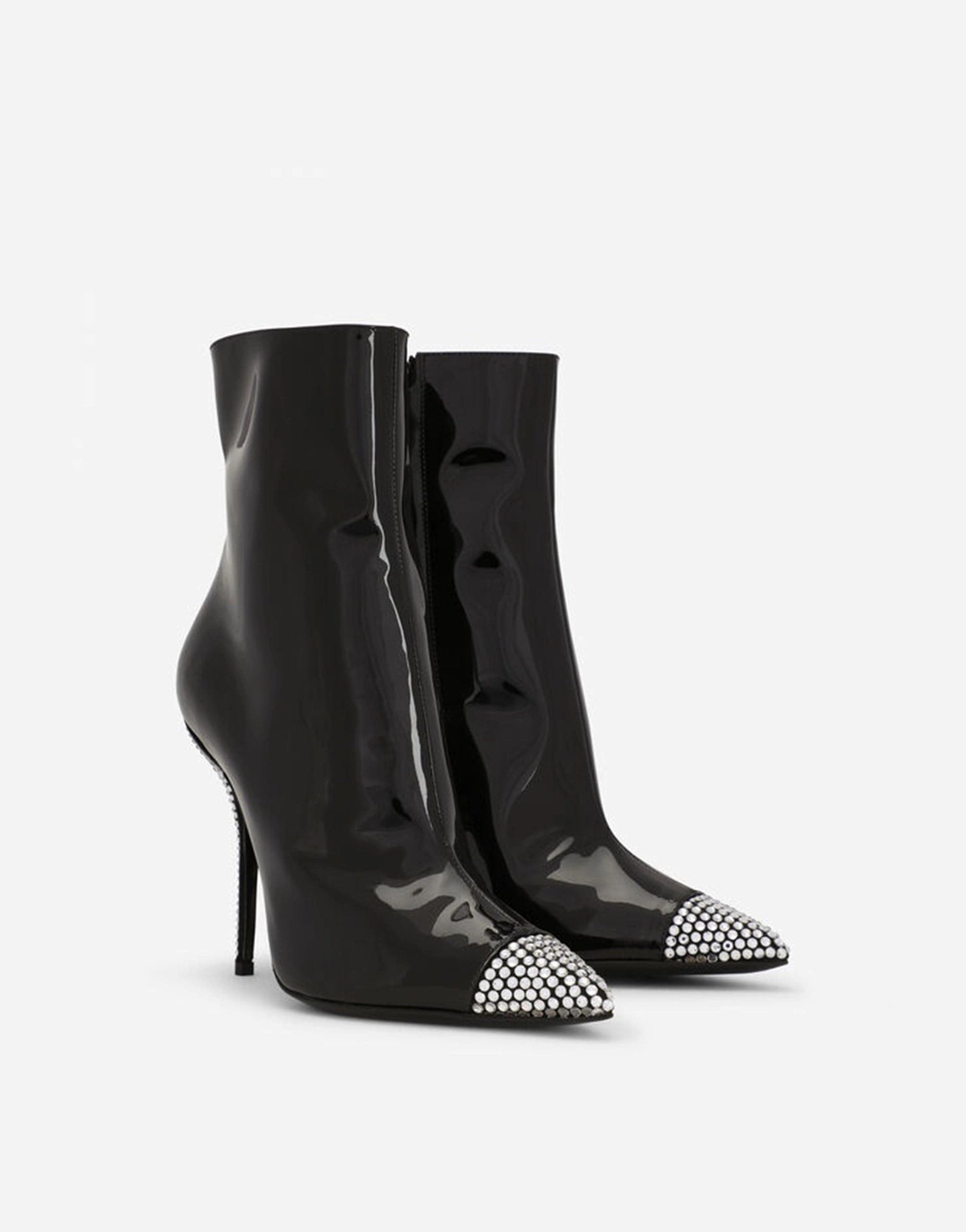 Dolce & Gabbana Crystal-Embellished Ankle Boots