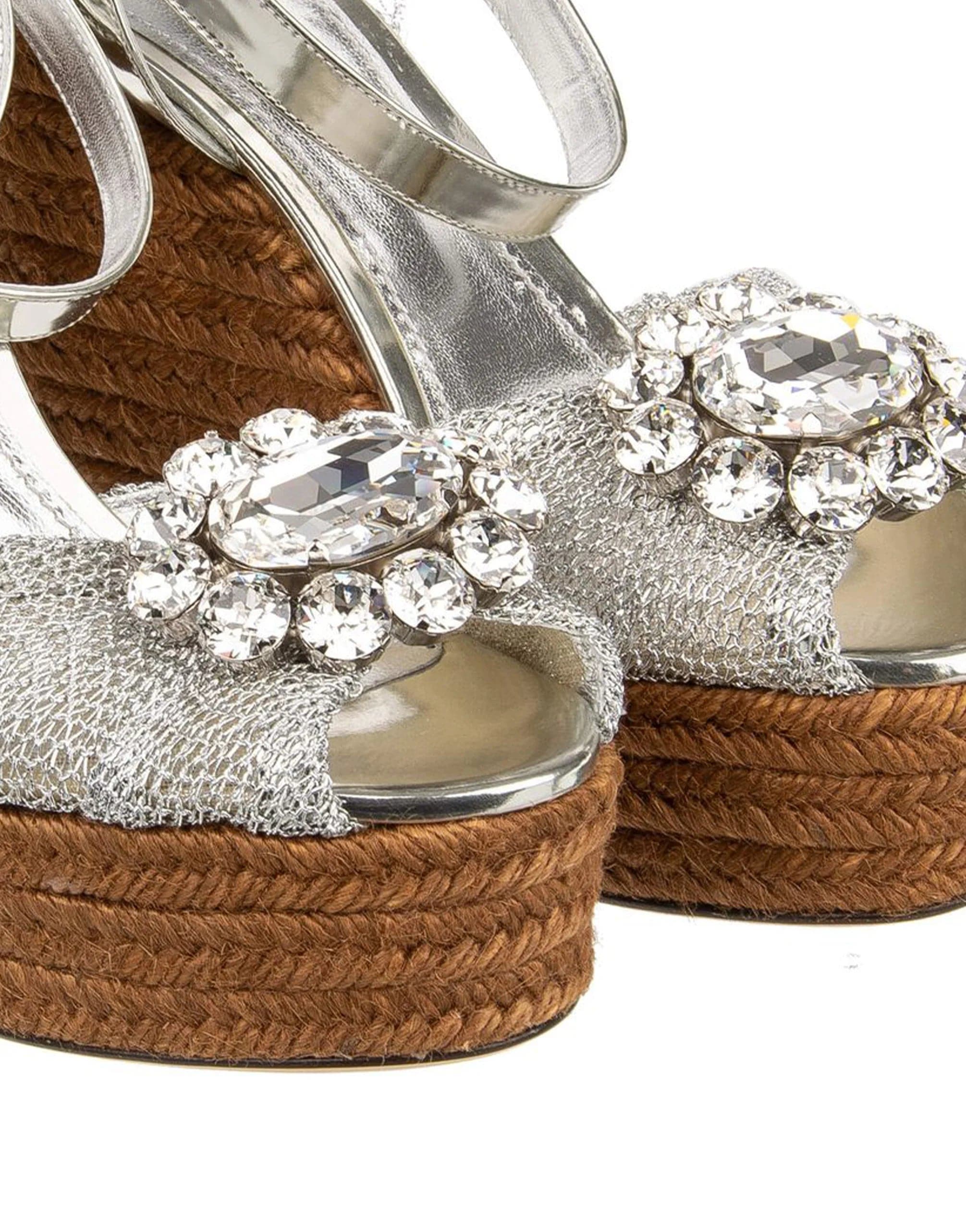 Dolce & Gabbana Crystal Embellished Ankle Strap Sandals