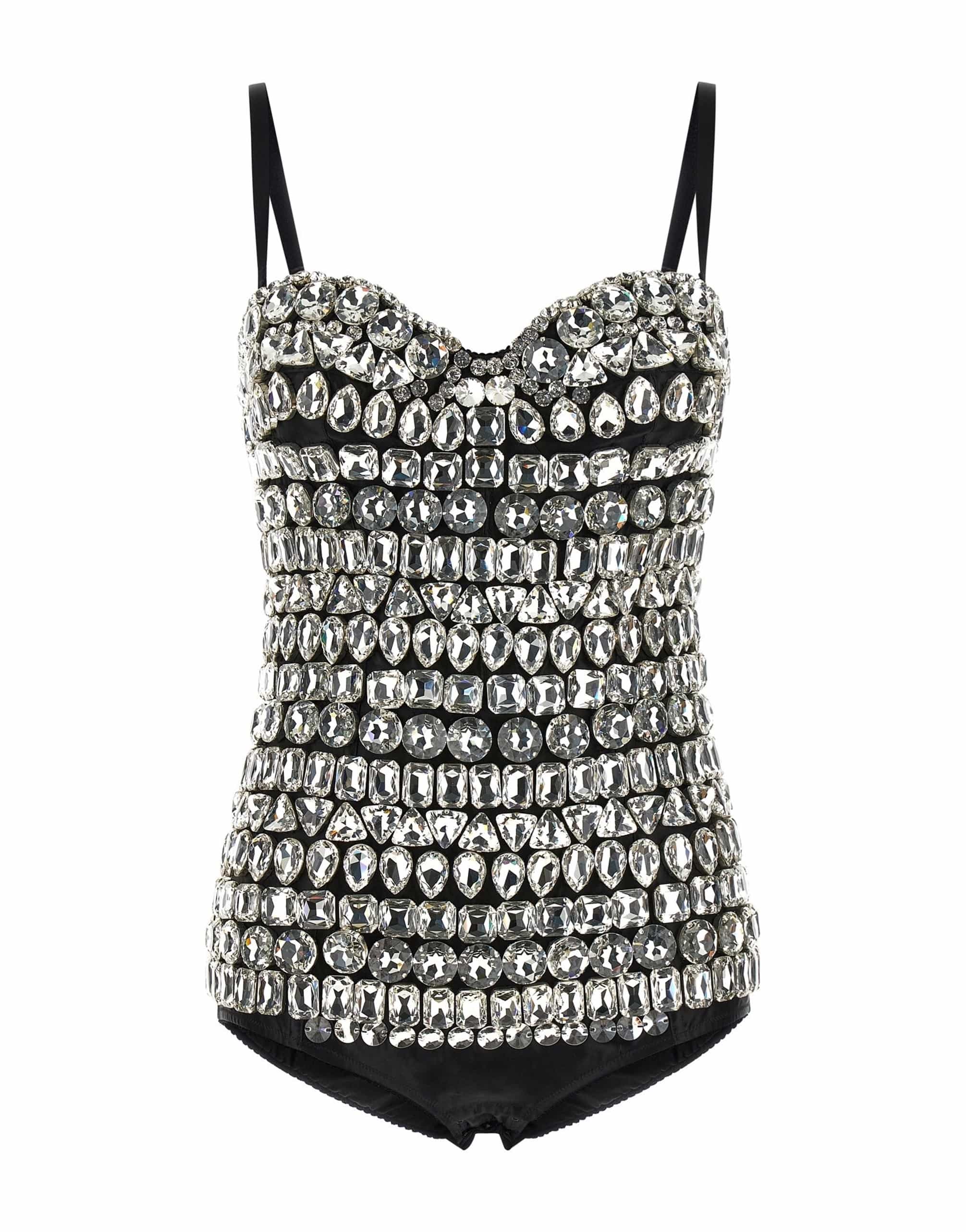 Dolce & Gabbana Crystal Embellished Bodysuit
