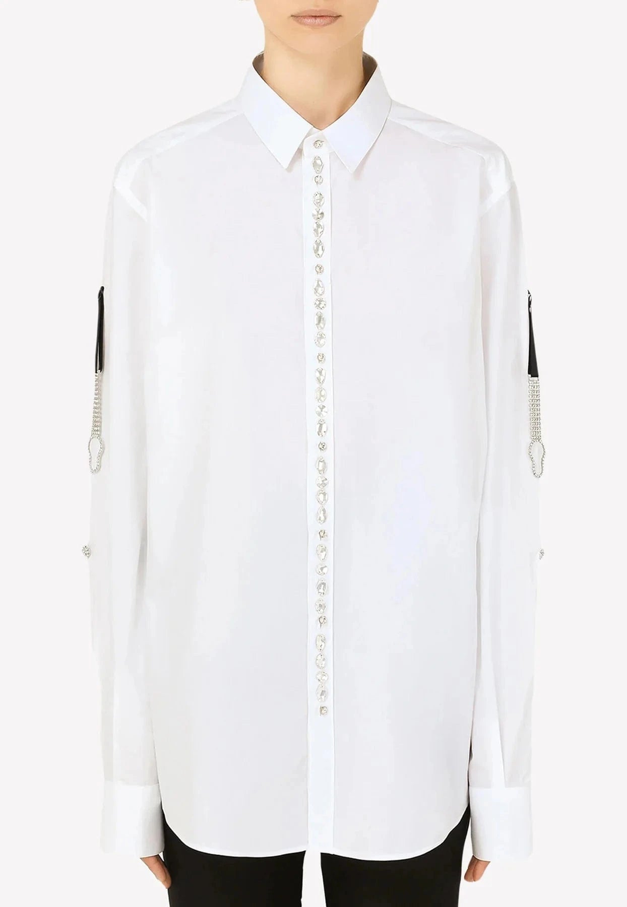 Dolce & Gabbana Crystal-Embellished Cotton Shirt
