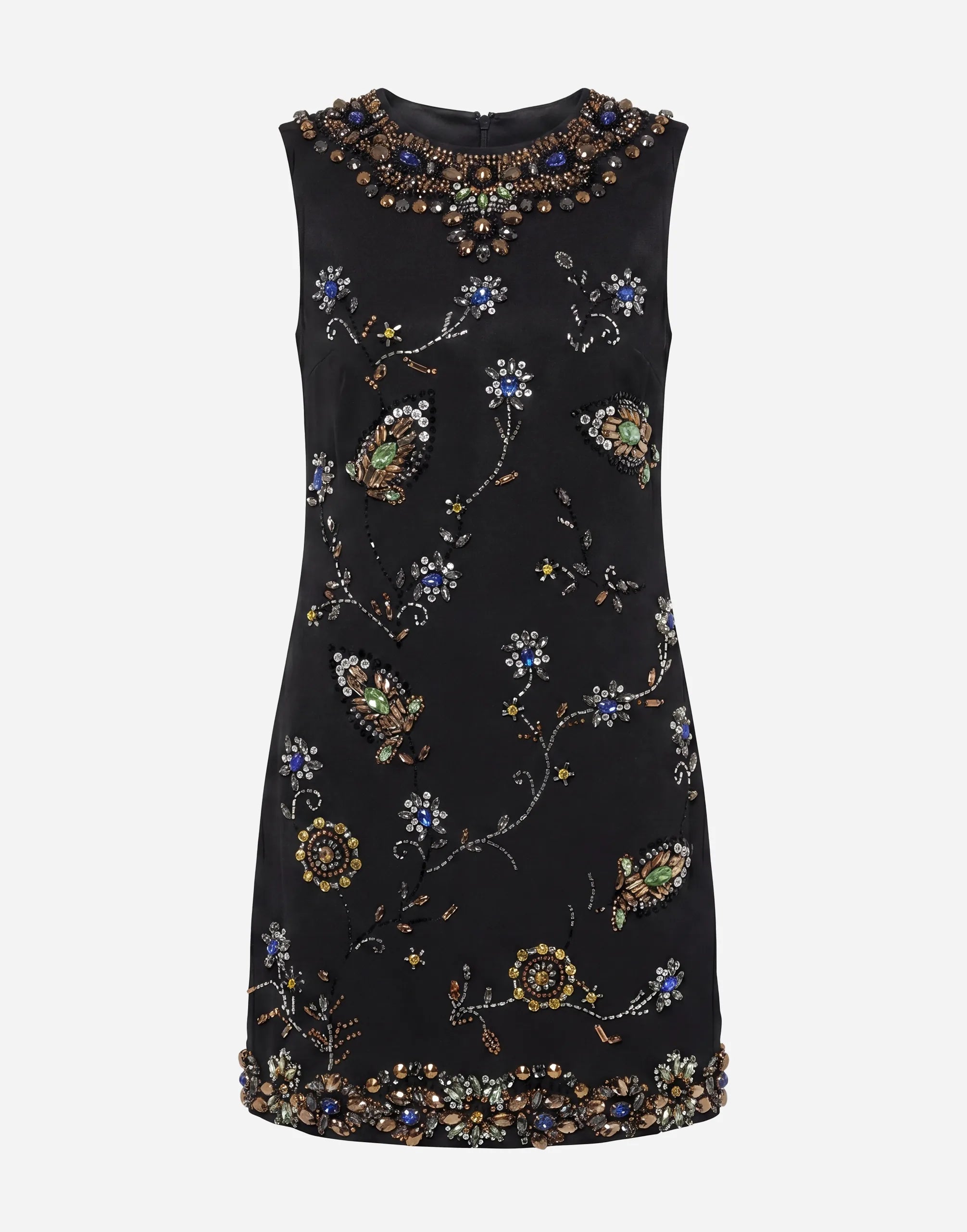 Dolce & Gabbana Crystal Embellished Floral Mini Dress