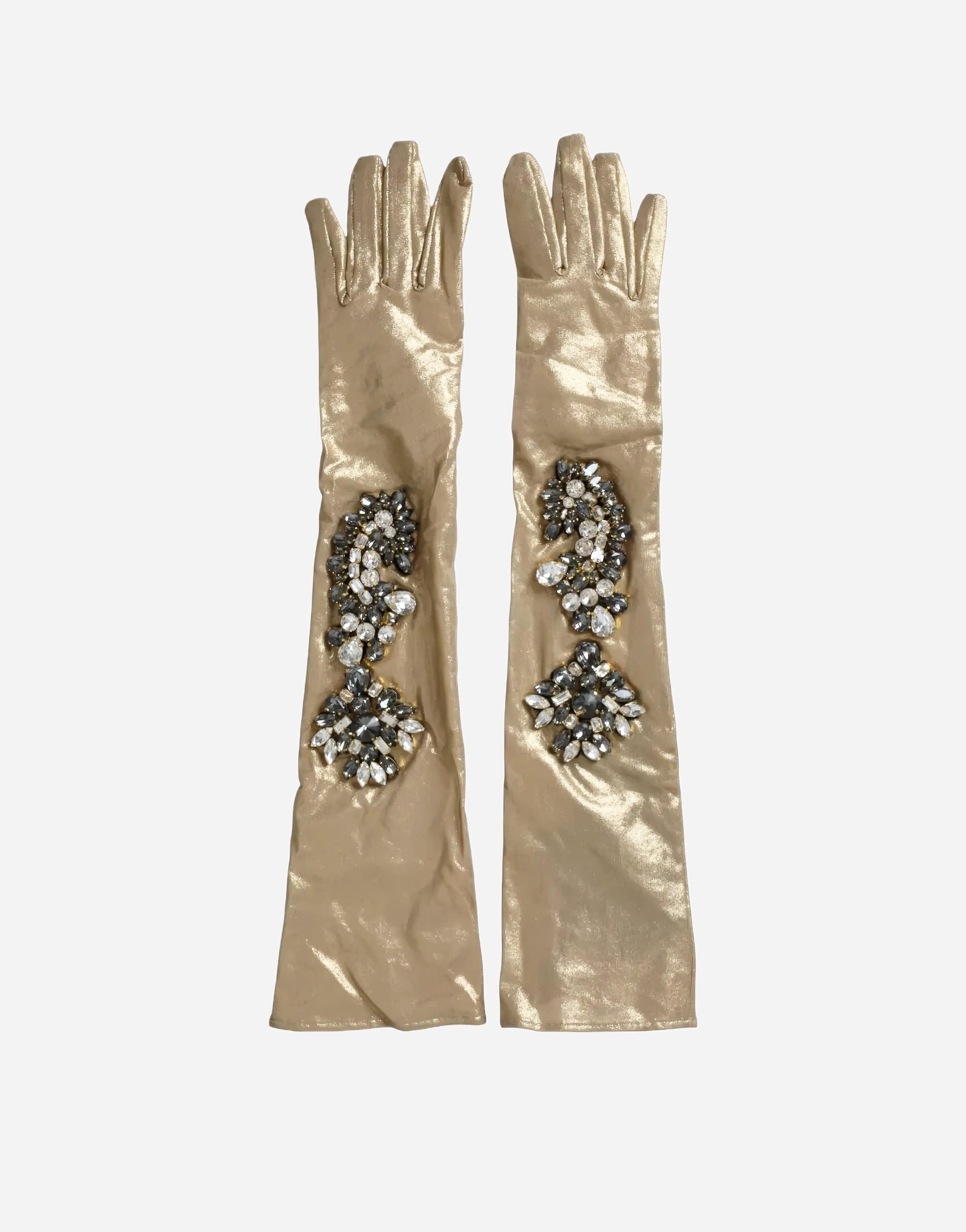 Dolce & Gabbana Crystal Embellished Gloves