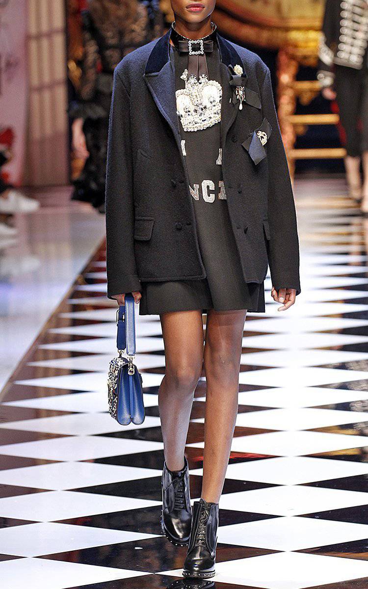 Dolce & Gabbana Crystal-Embellished “I Am a Princess” Mini Dress