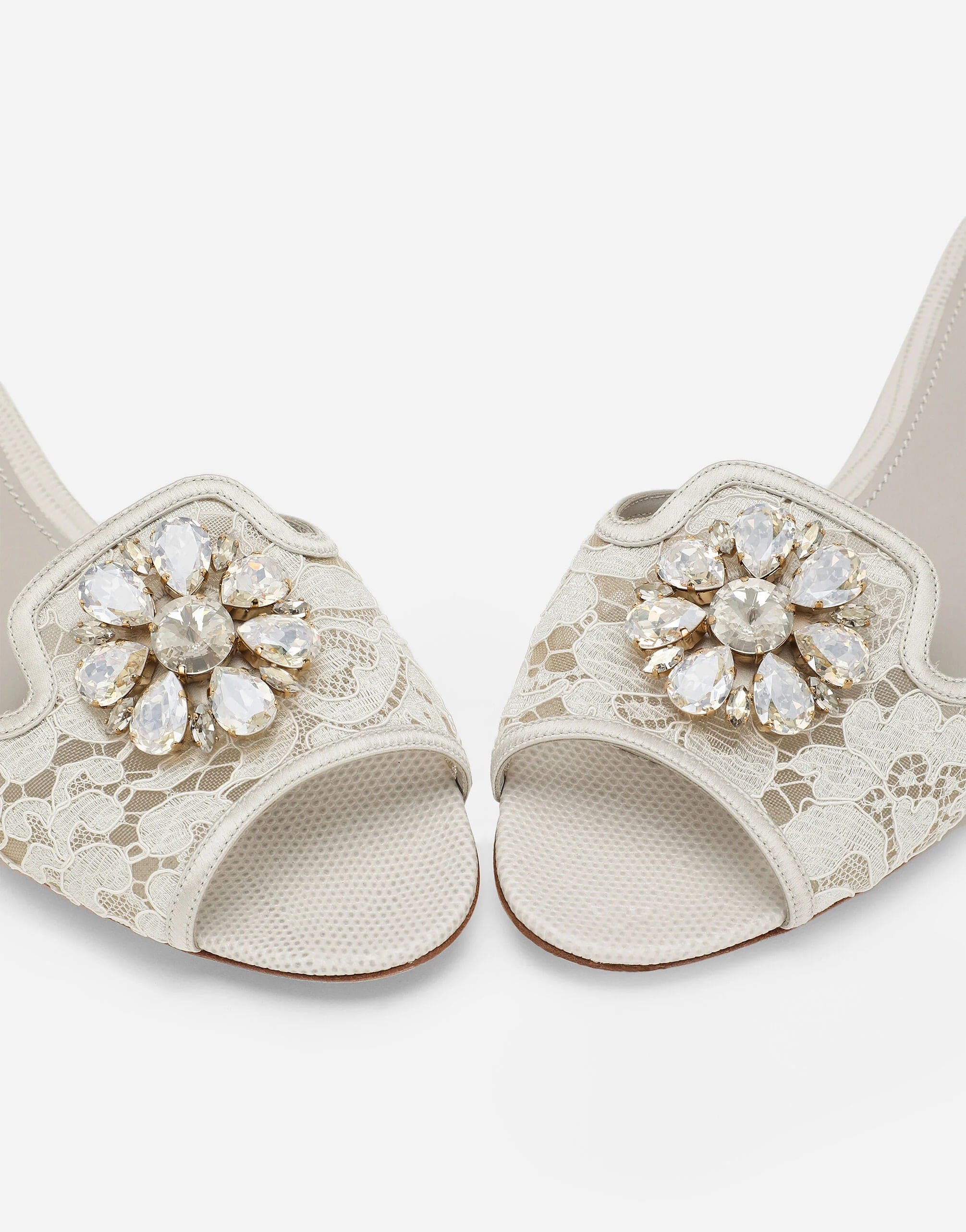 Dolce & Gabbana Crystal-Embellished Lace Sandals