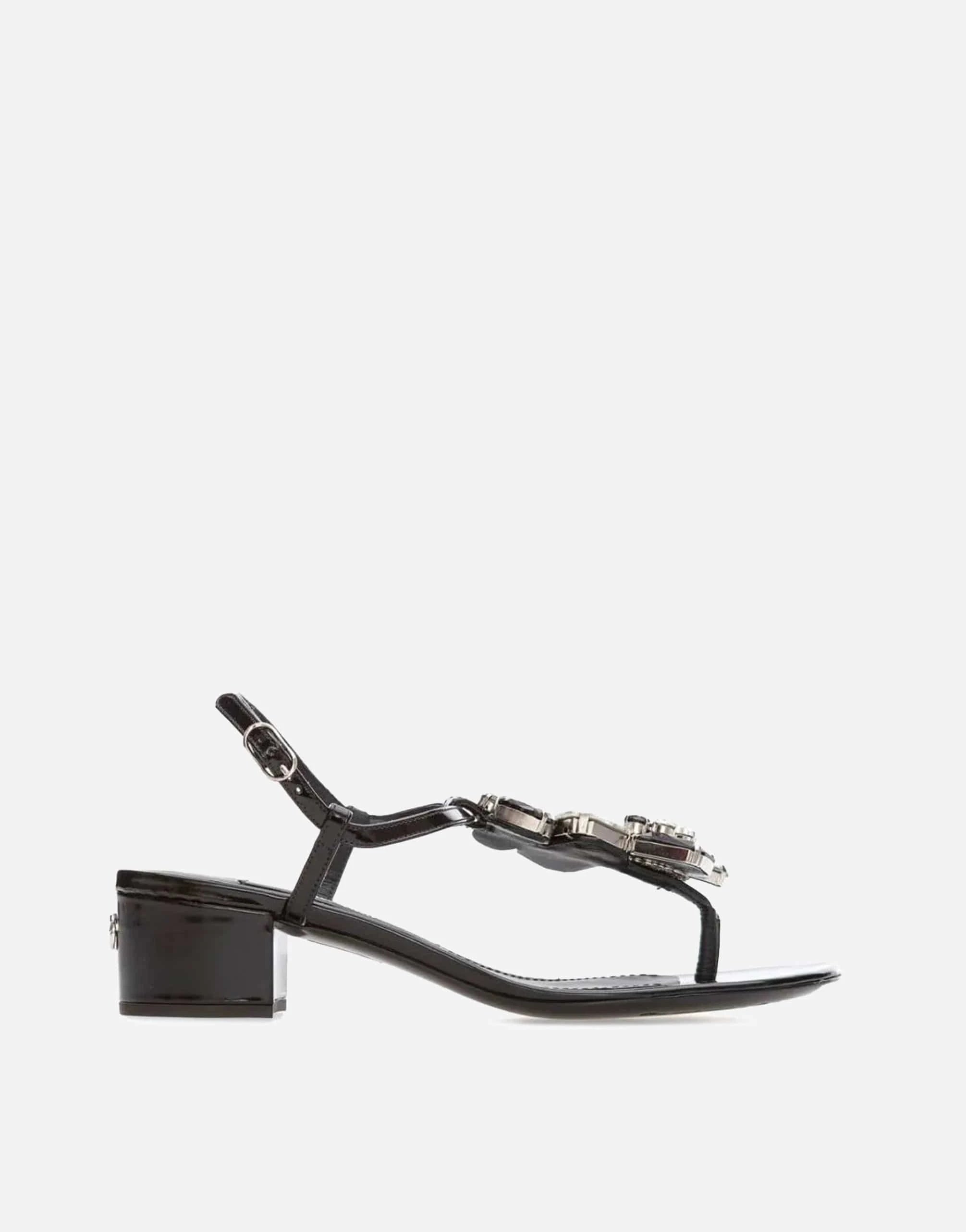 Dolce & Gabbana Crystal-Embellished Leather Sandals