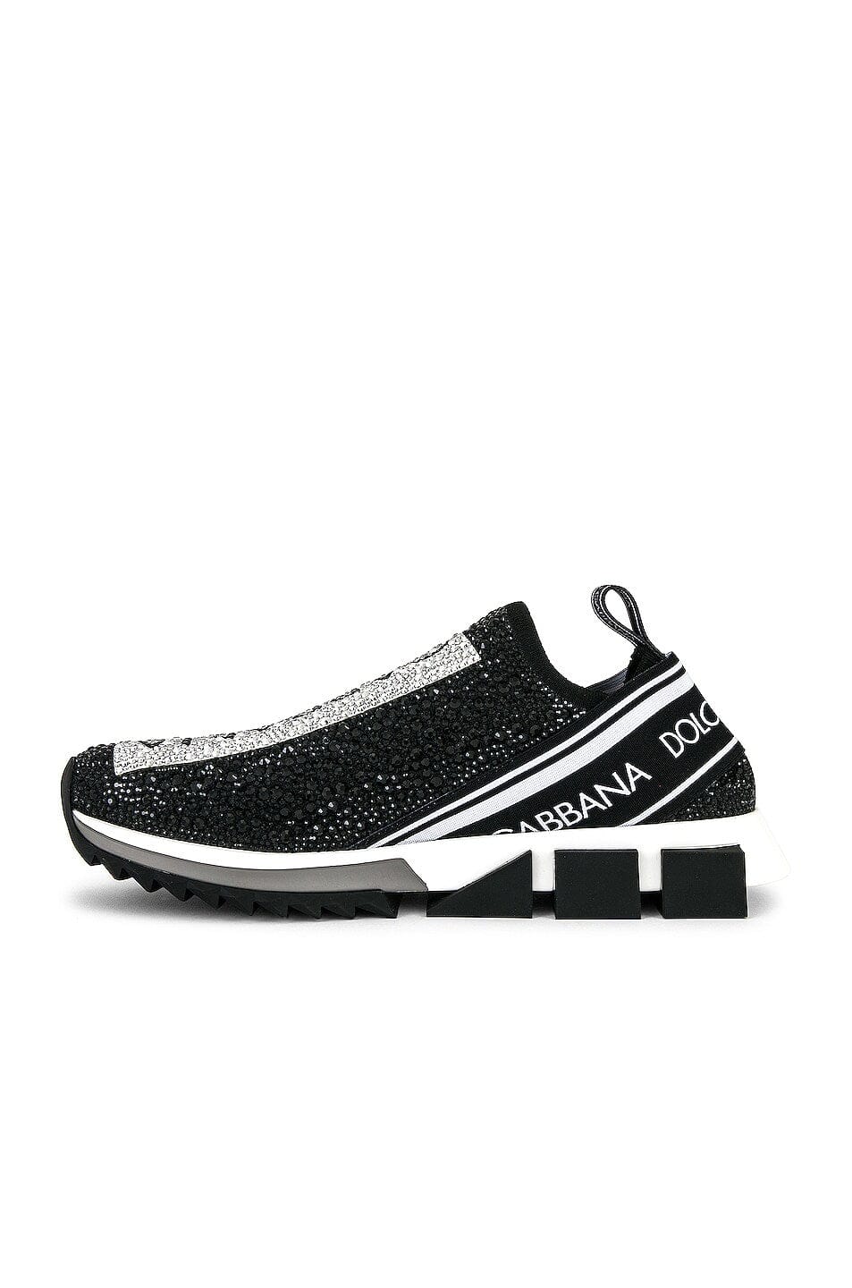 Dolce & Gabbana Crystal-Embellished Logotape Sorrento Sneakers