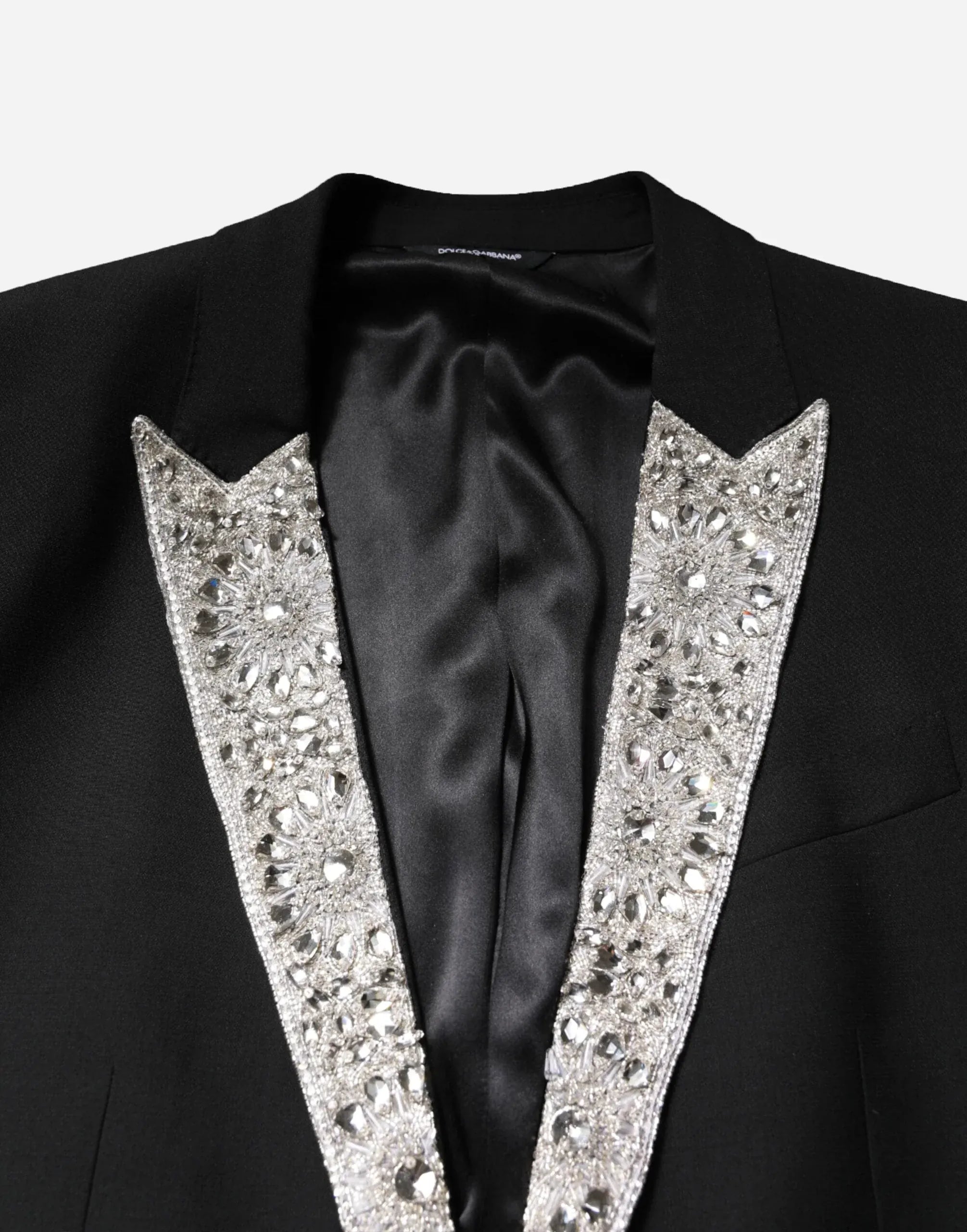 Dolce & Gabbana Crystal-Embellished Martini-Fit Three-Piece Suit