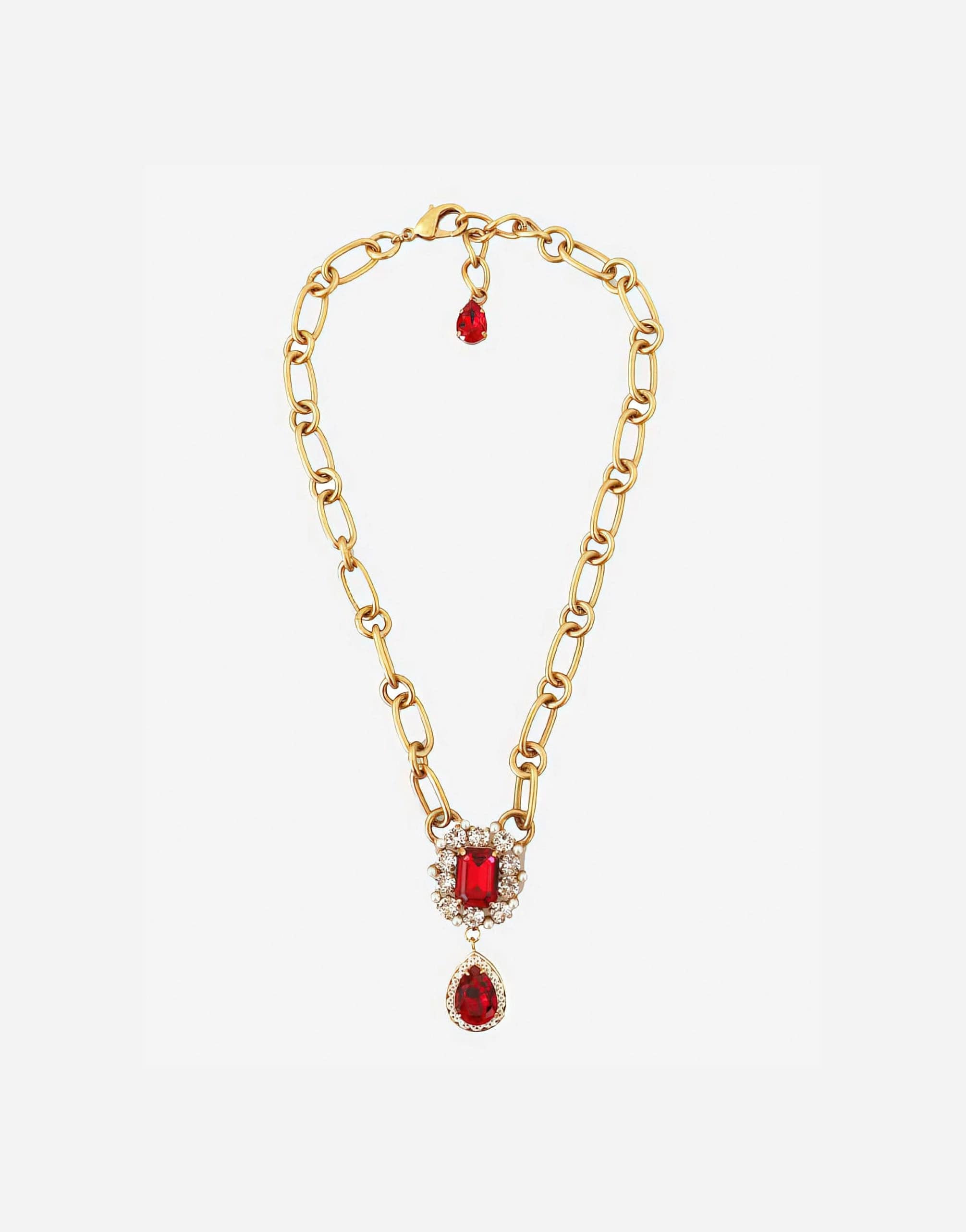 Dolce & Gabbana Crystal Embellished Pendant Necklace