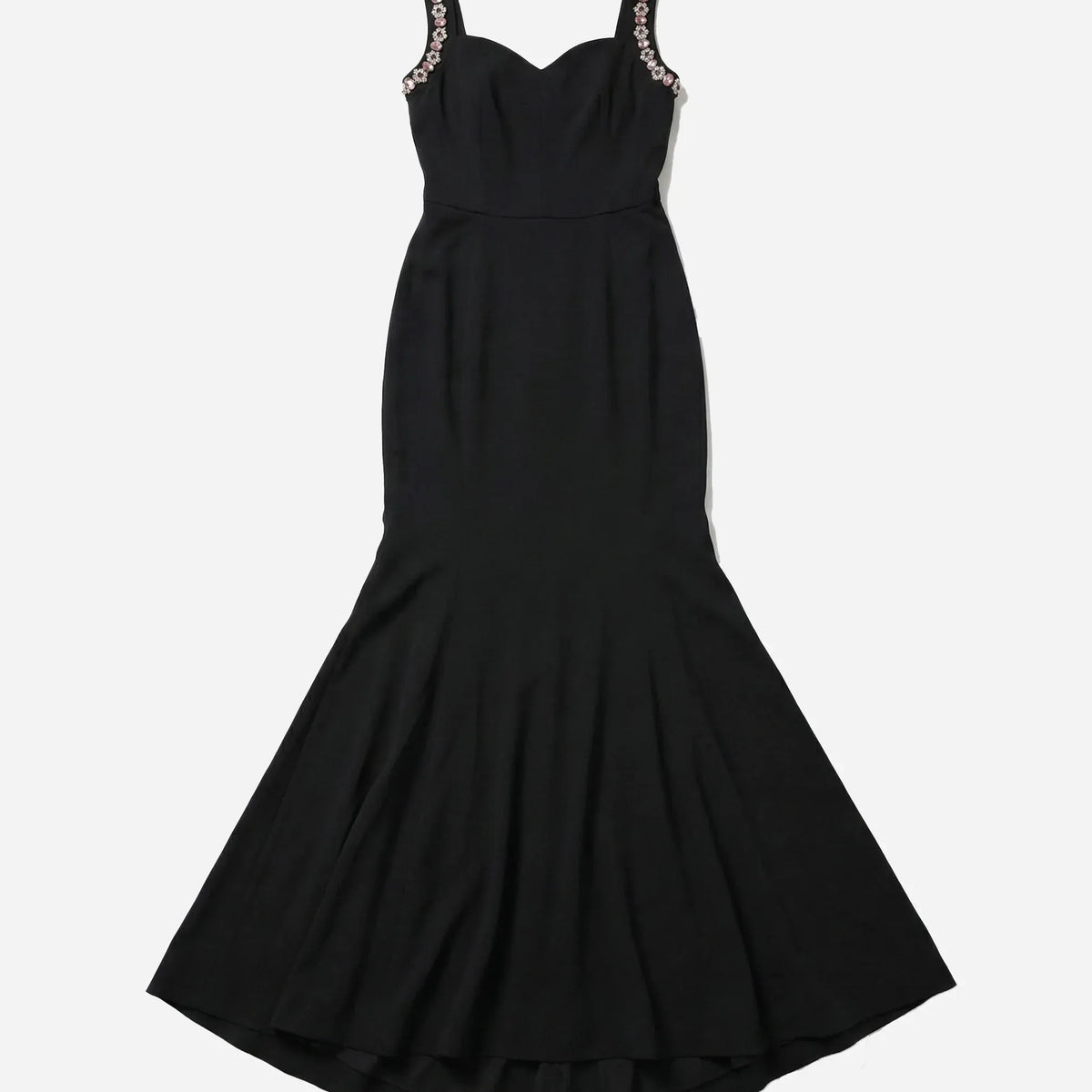 lipsy vip frill skirt maxi dress Dolce & Gabbana Crystal-Embellished Strap Stretch-Viscose Mermaid Gown