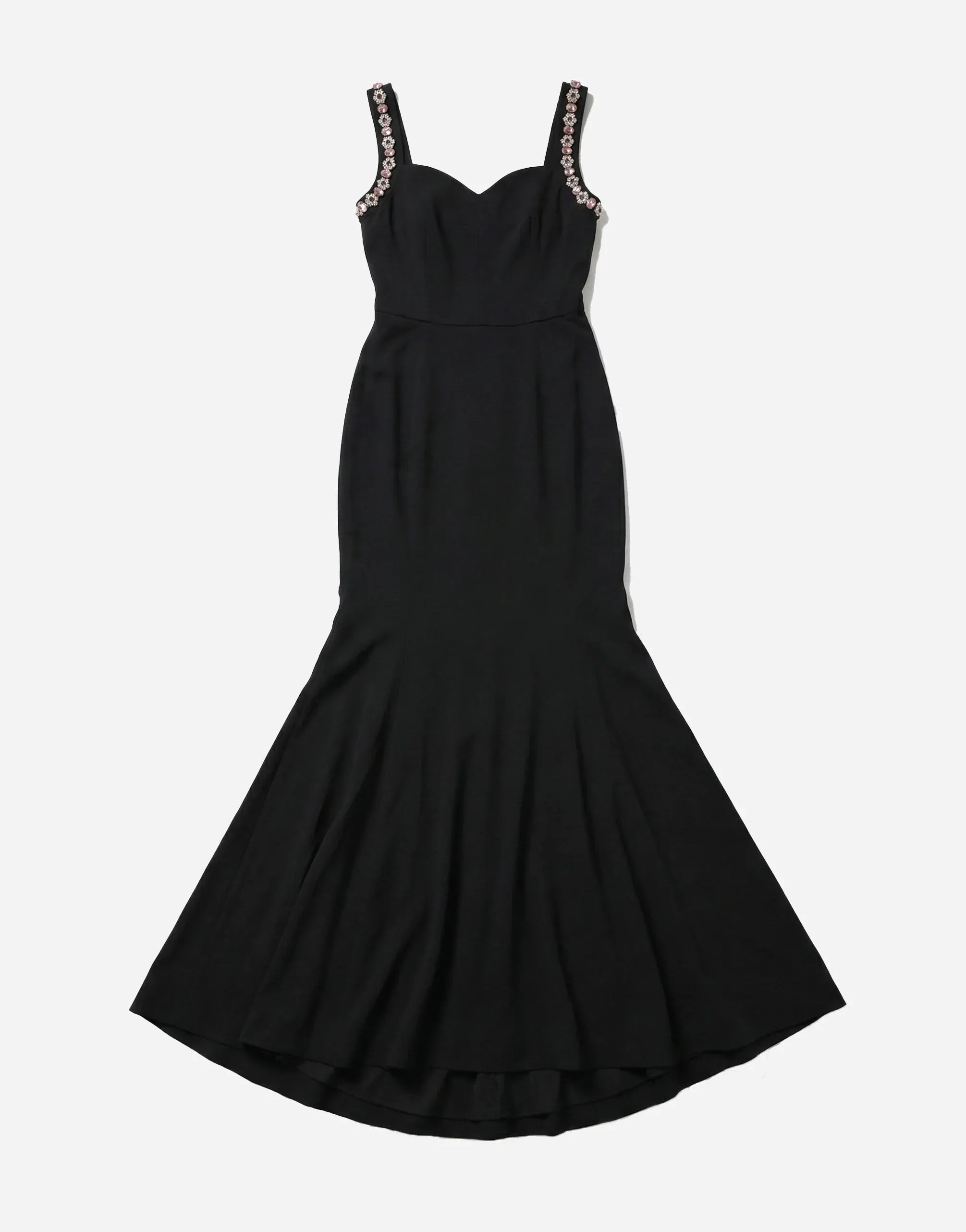 Dolce & Gabbana Crystal-Embellished Strap Stretch-Viscose Mermaid Gown