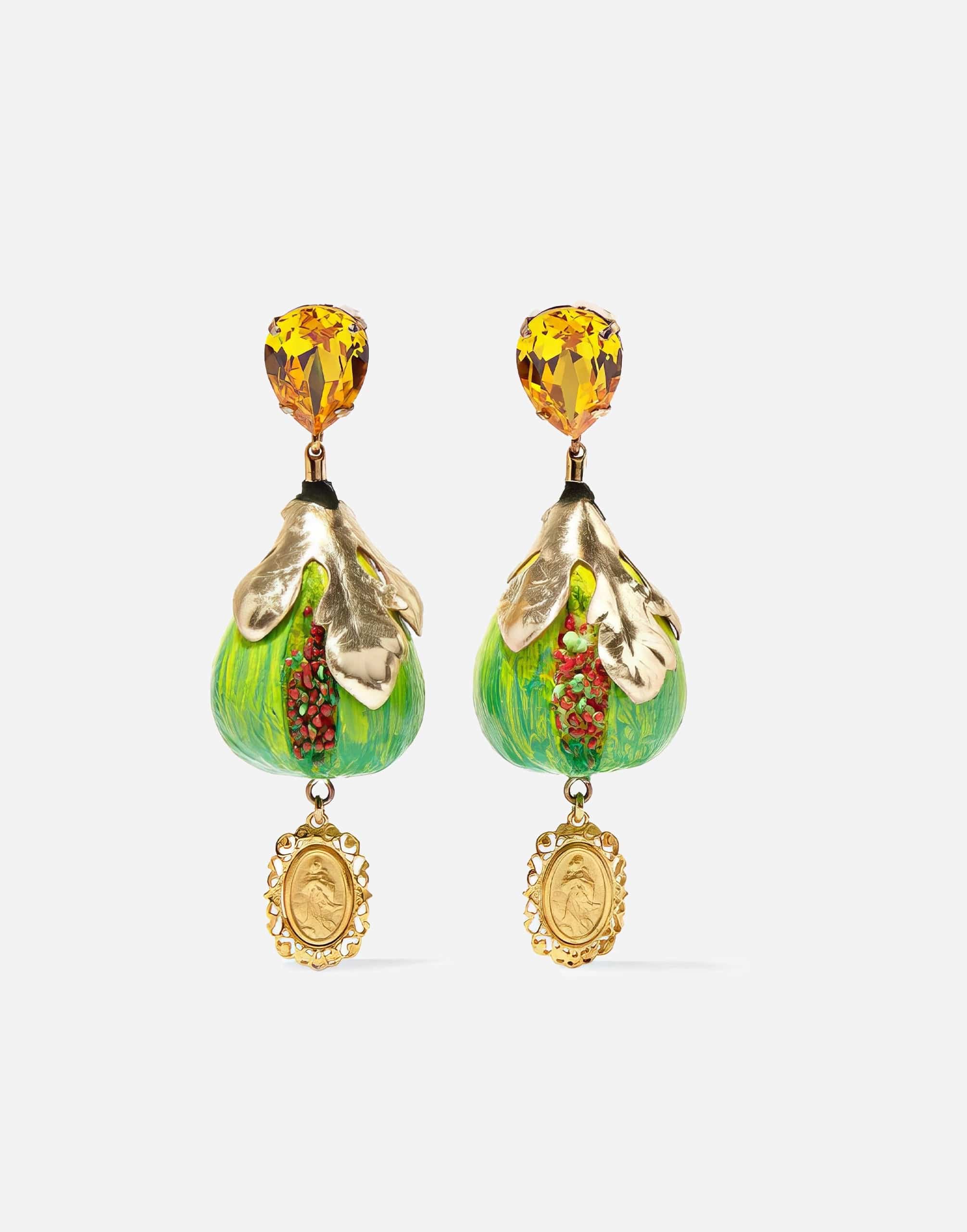 Dolce & Gabbana Crystal Fig Earrings