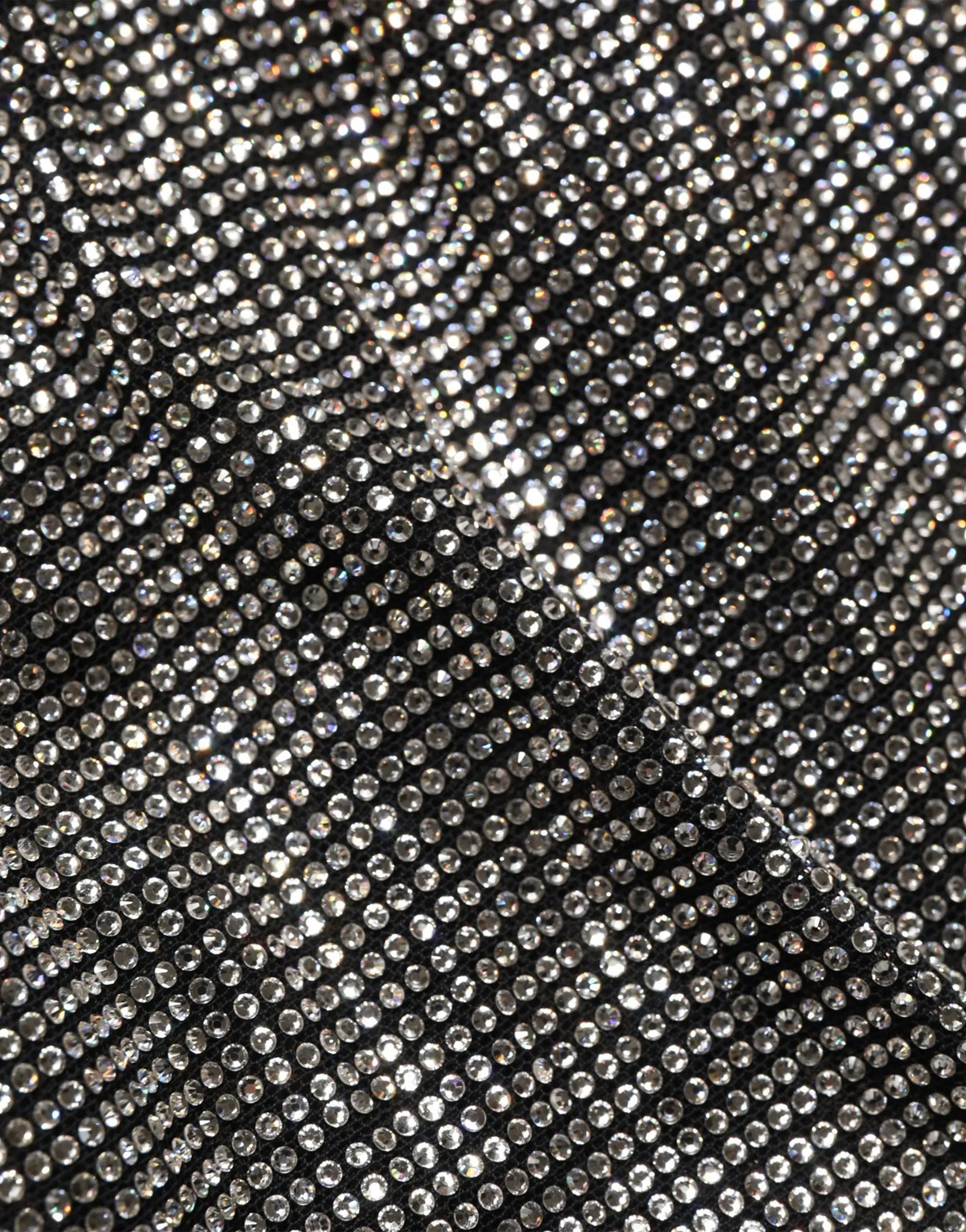 Dolce & Gabbana Crystal Mesh High-Neck Long Sleeve Bodysuit