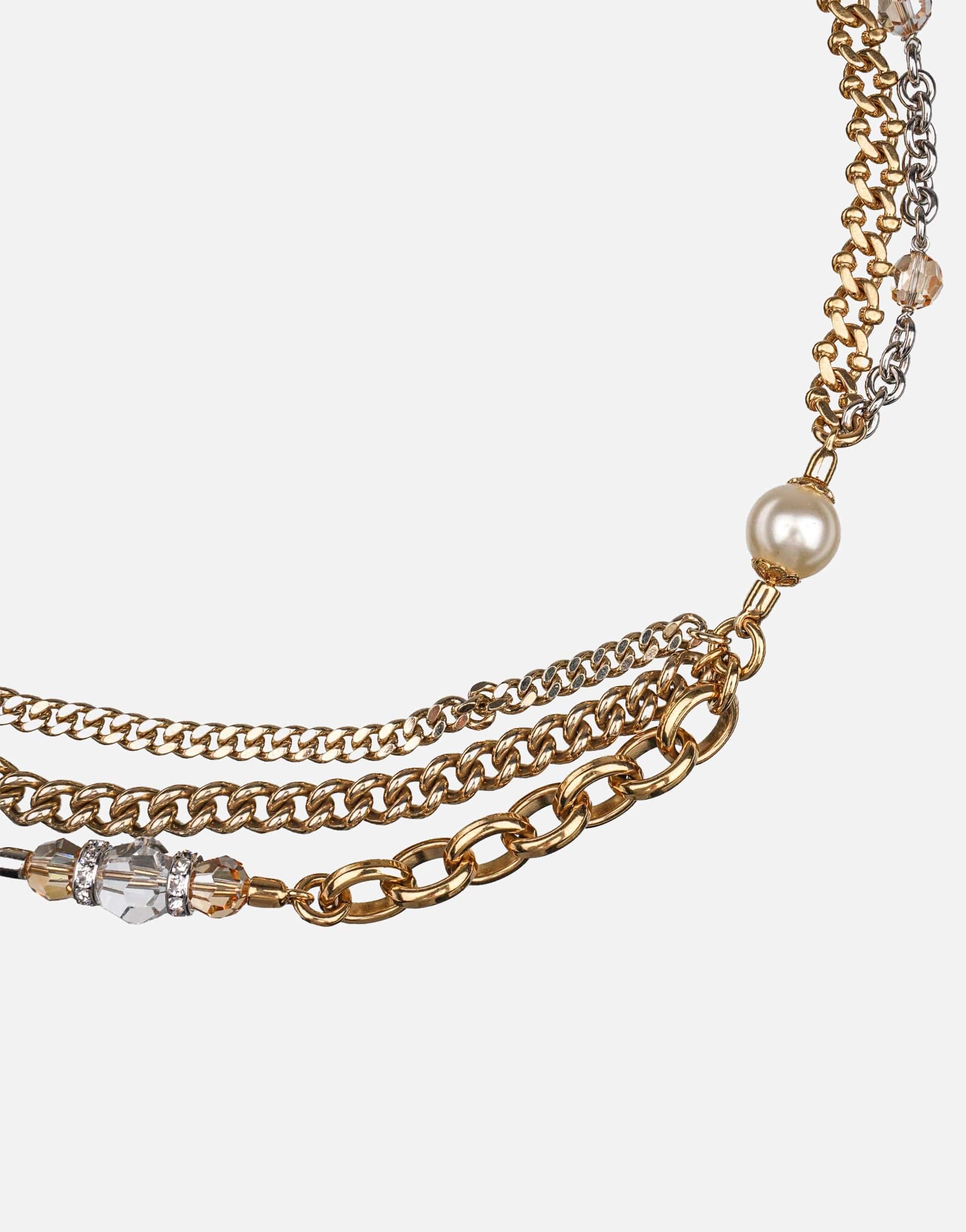 Dolce & Gabbana Crystal Pearl Chain Belt