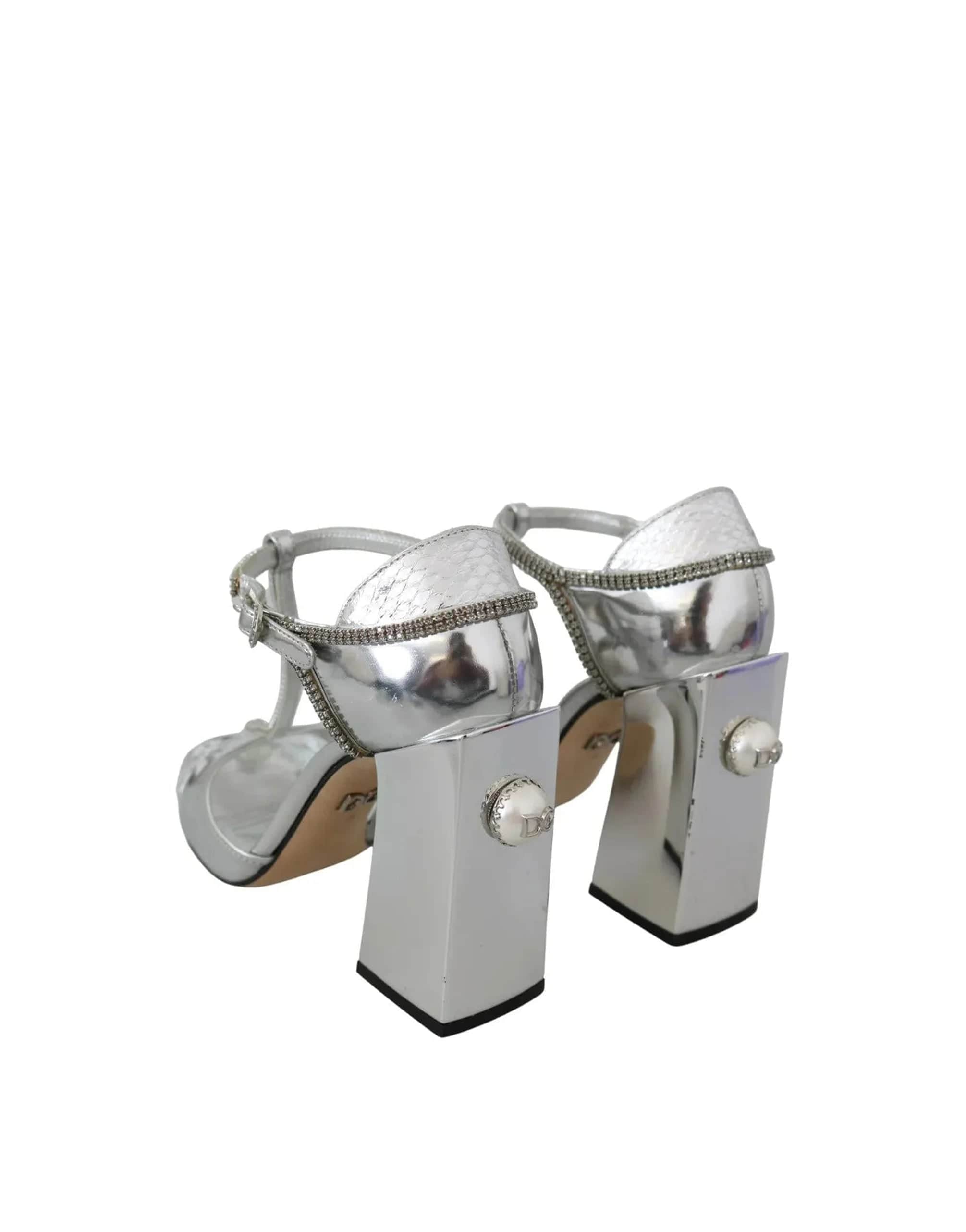 Dolce & Gabbana Crystal T-strap Sandals