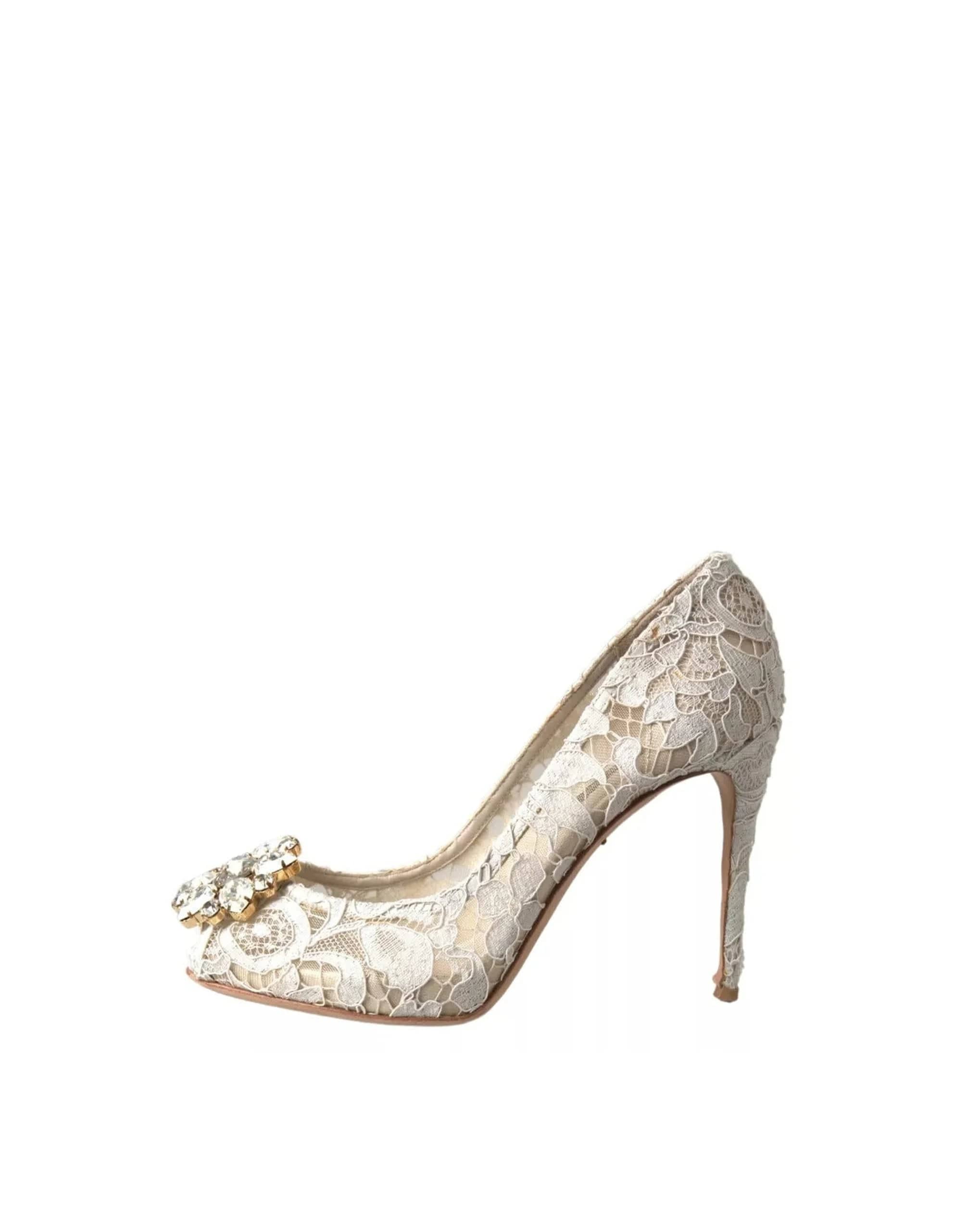 Dolce & Gabbana Crystal Taormina Lace Pumps