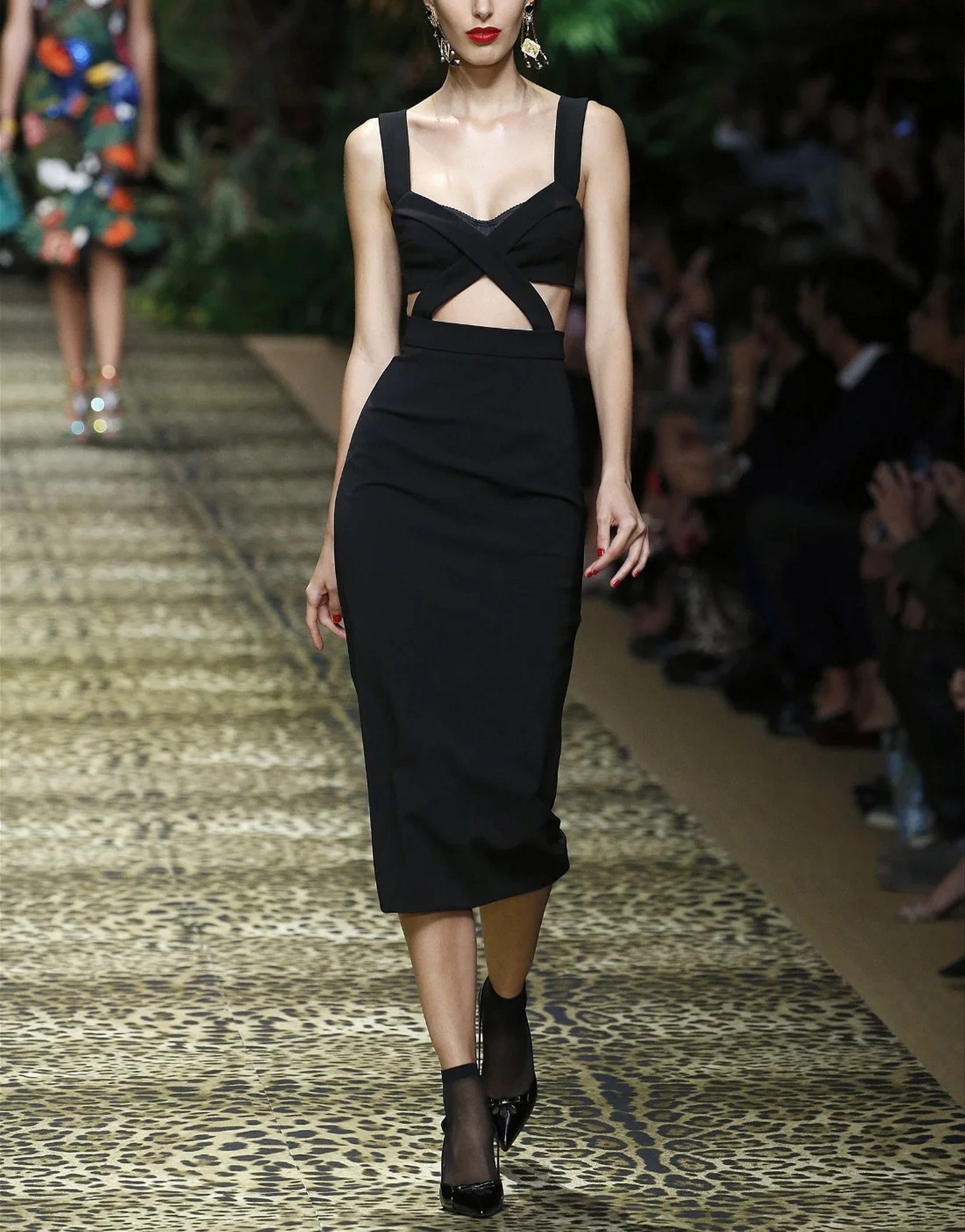 Dolce & Gabbana Cut-Out Midi Dress