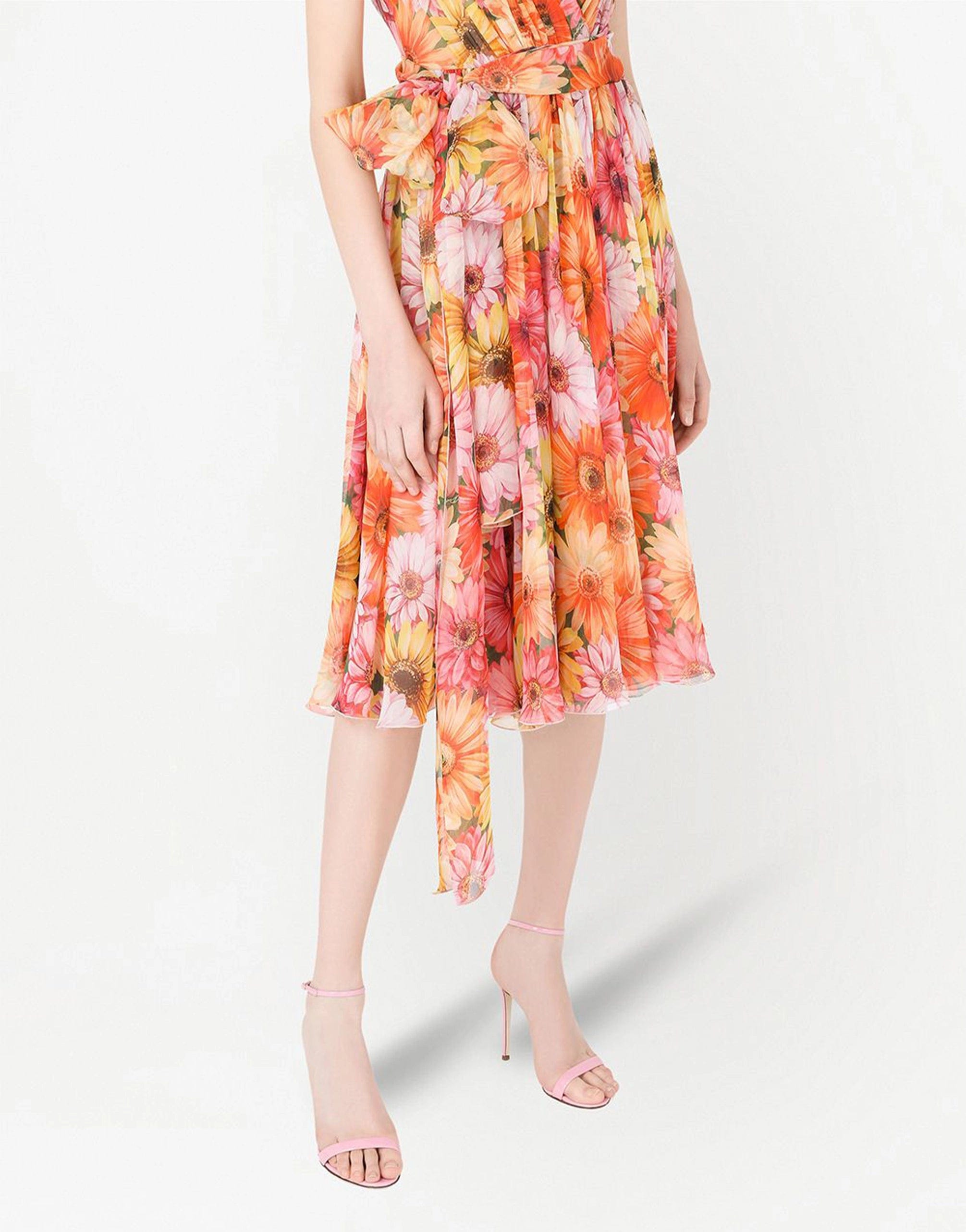Dolce & Gabbana Daisy Print Chiffon Dress