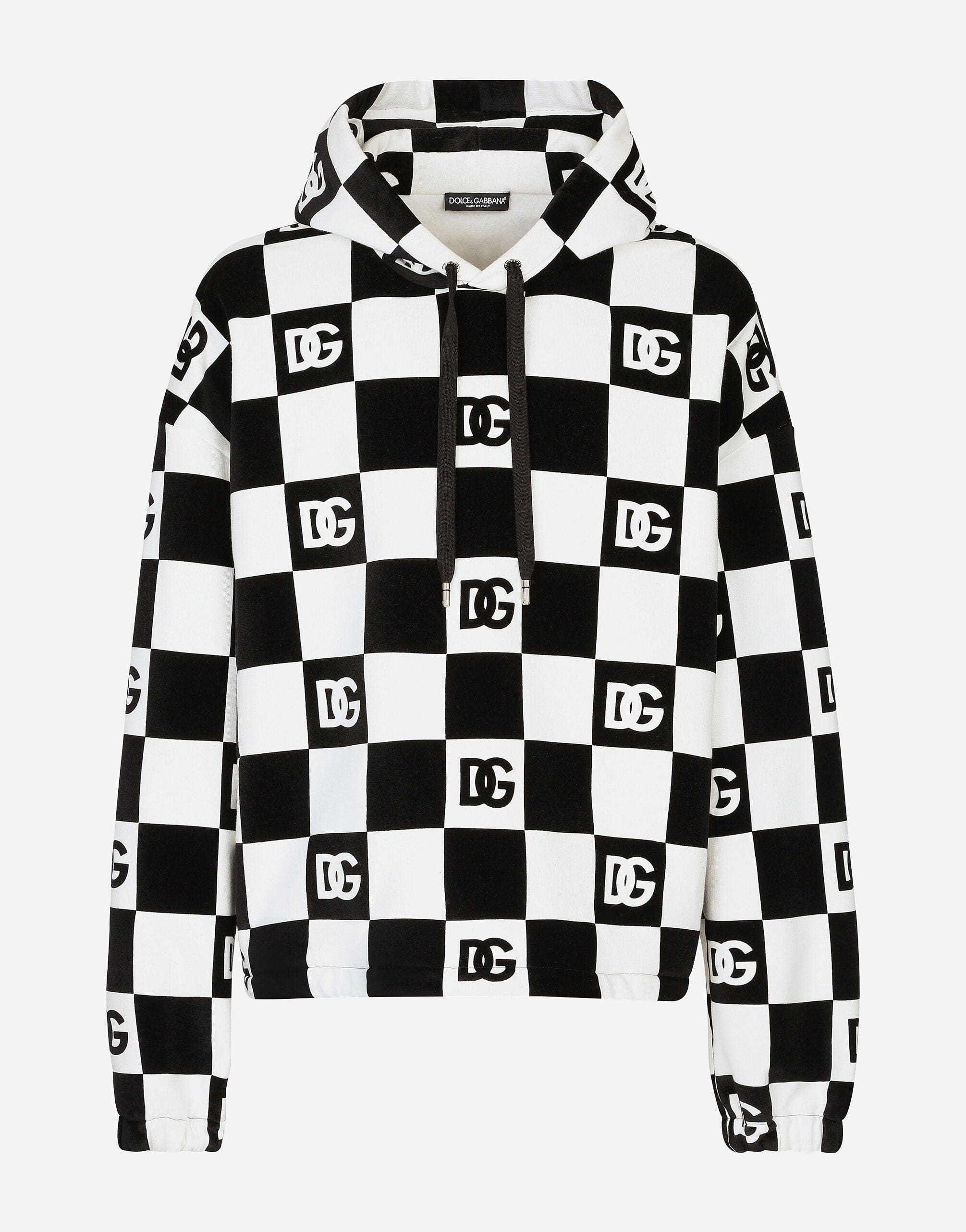 Dolce & Gabbana Damier-Print DG Logo Hoodie