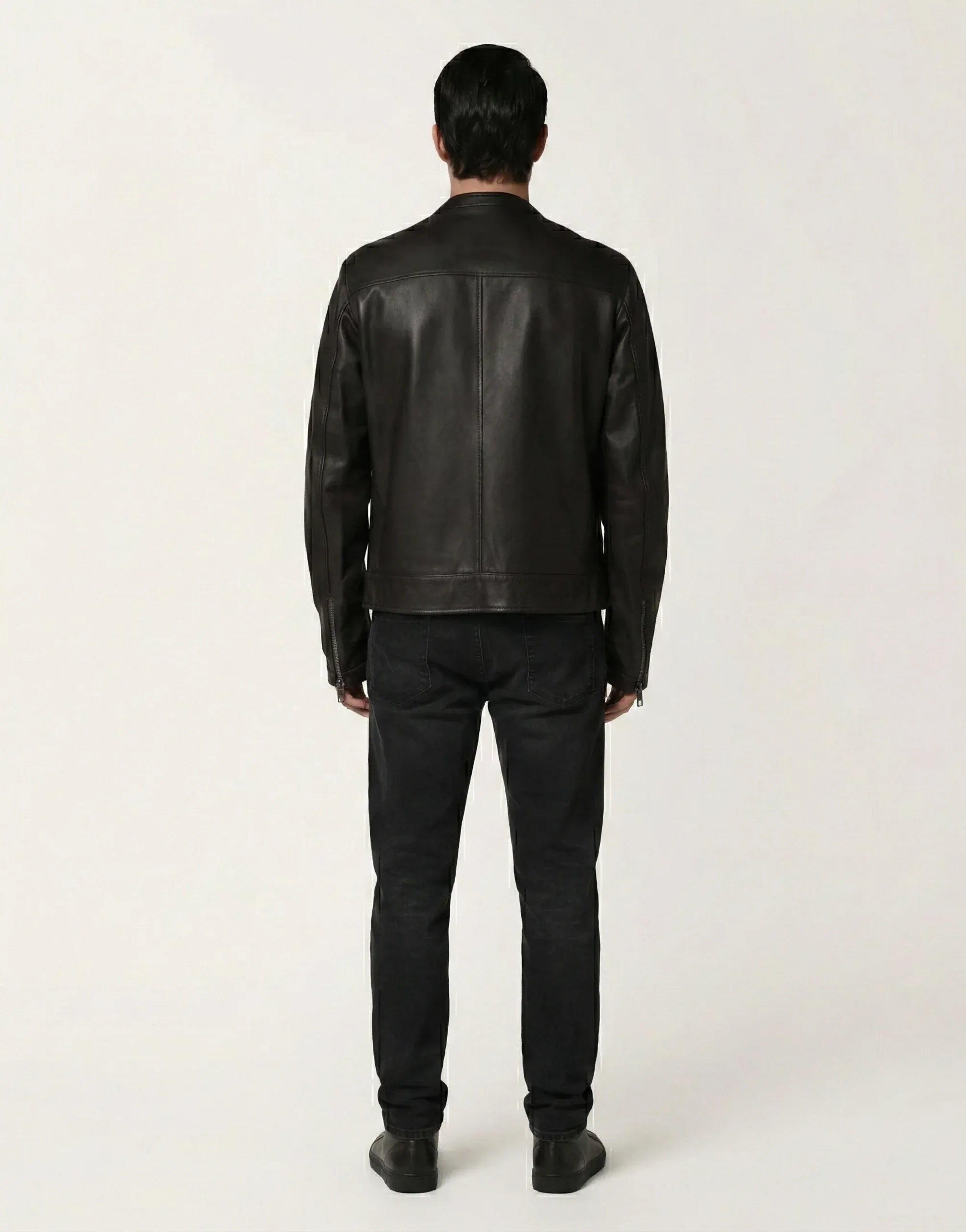 Dolce & Gabbana Dark Brown Leather Zip Jacket