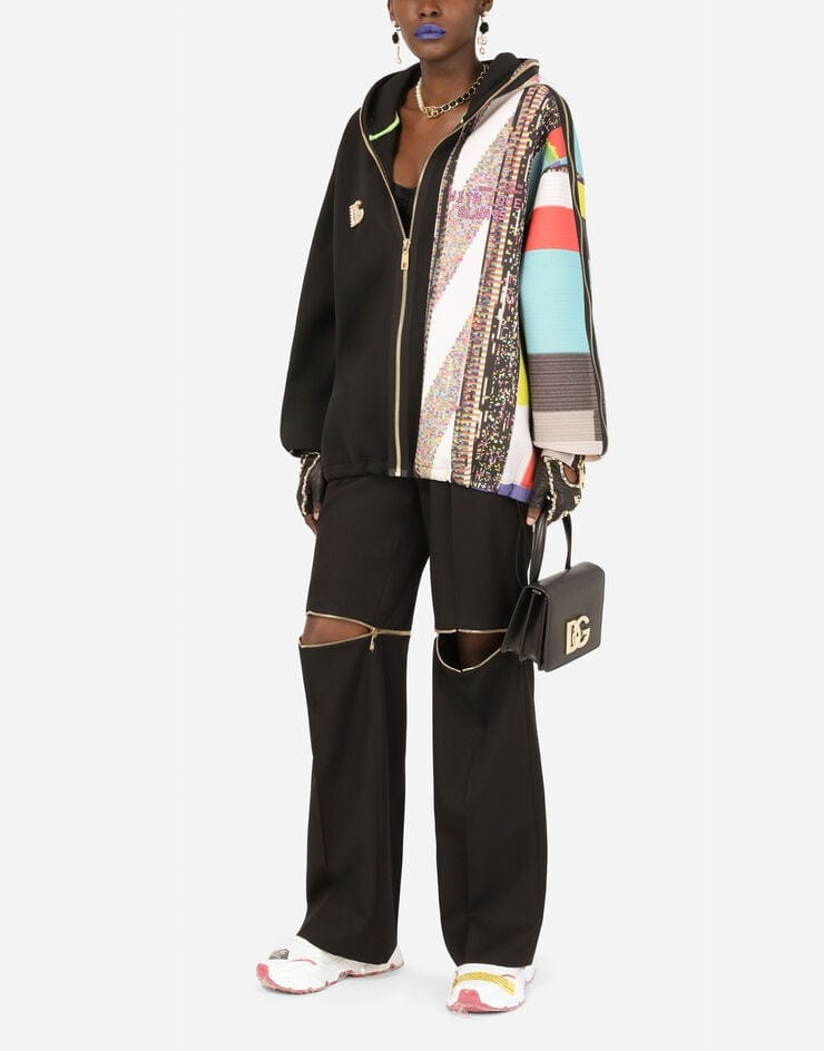 Dolce & Gabbana Darts And Zipper Gabardine Trousers