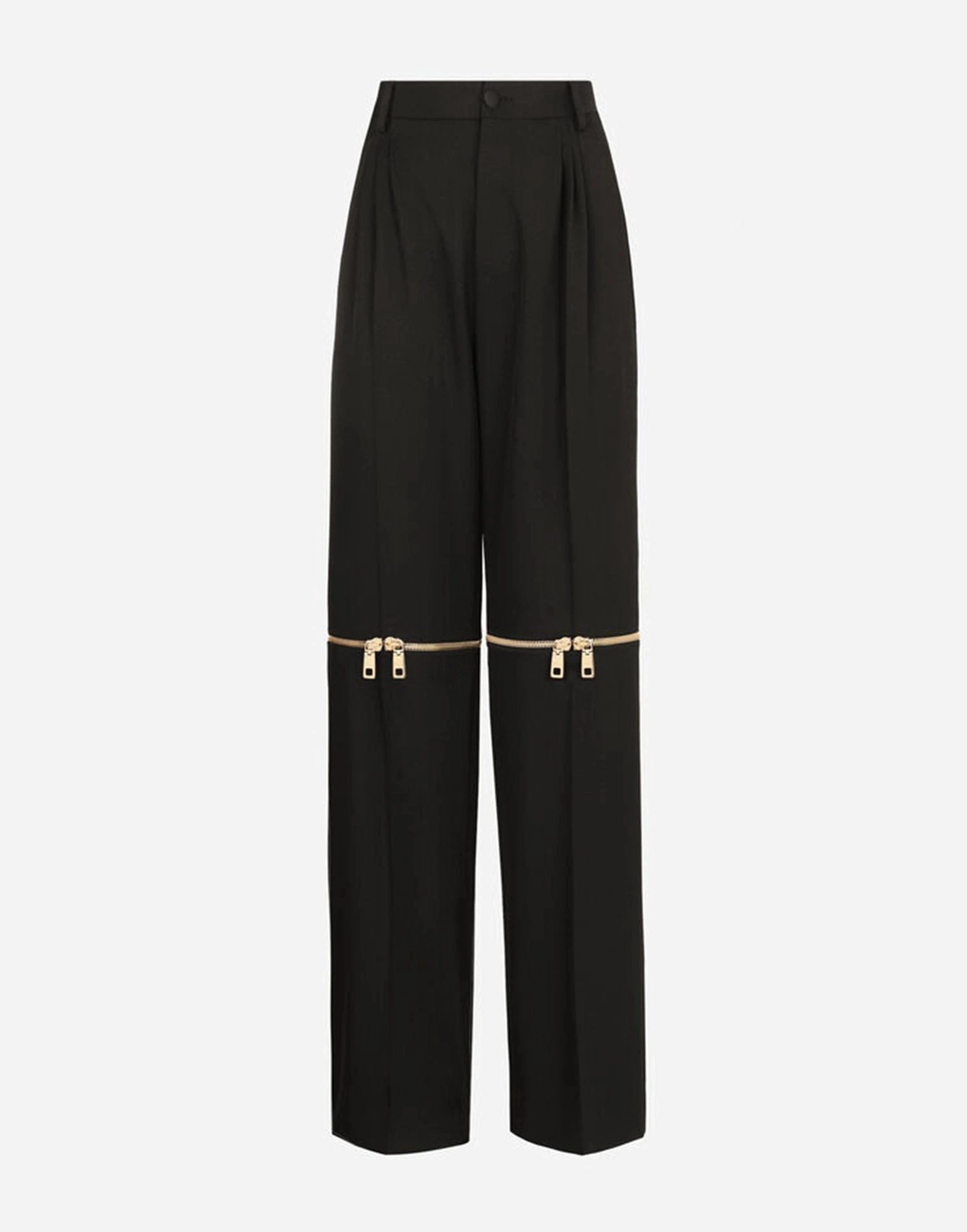 Dolce & Gabbana Darts And Zipper Gabardine Trousers