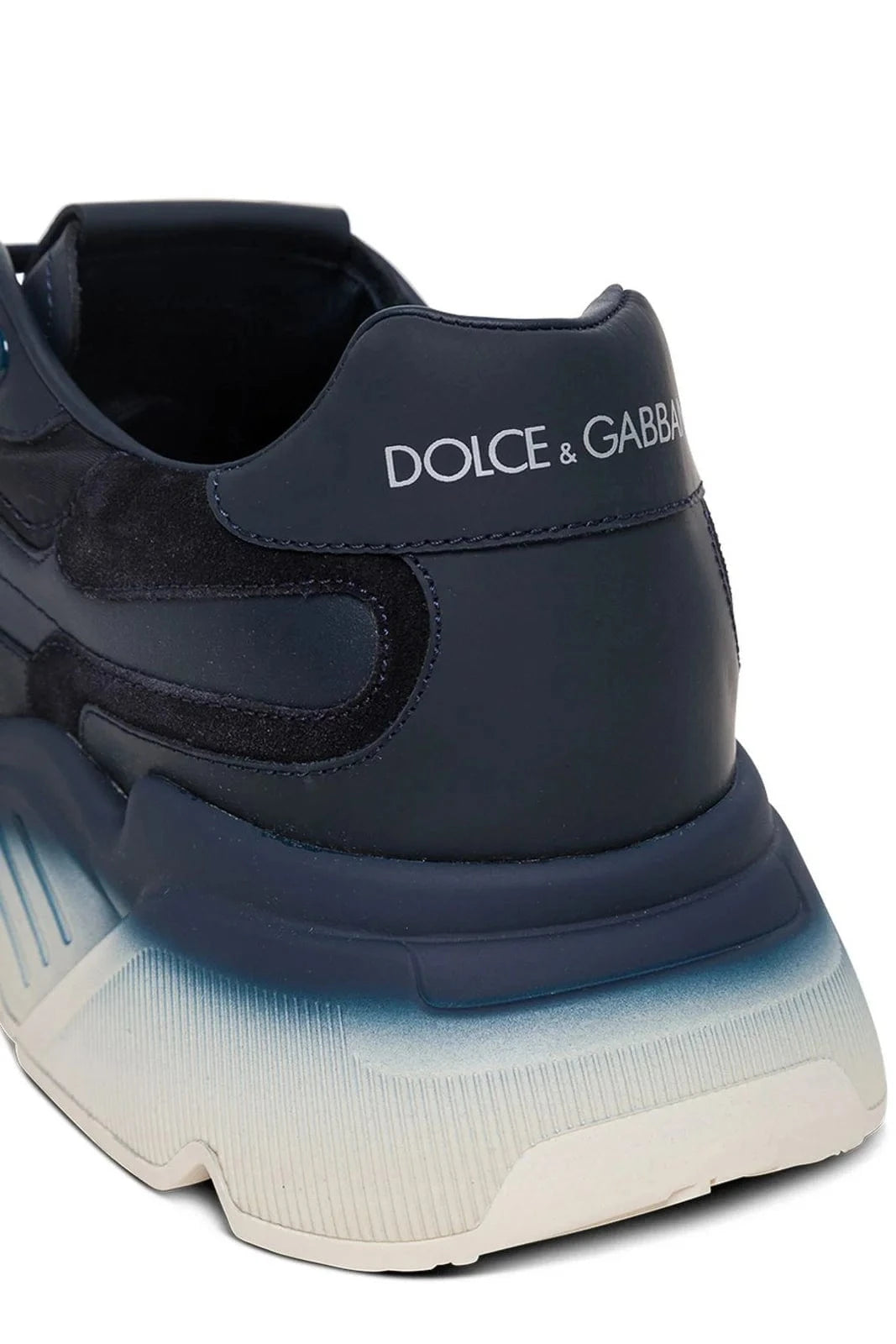 DOLCE＆GABBANA D&G イール レザー　size 46 NAVY Dolce & Gabbana Daymaster Navy Low-Top Sneakers | Sendegaro