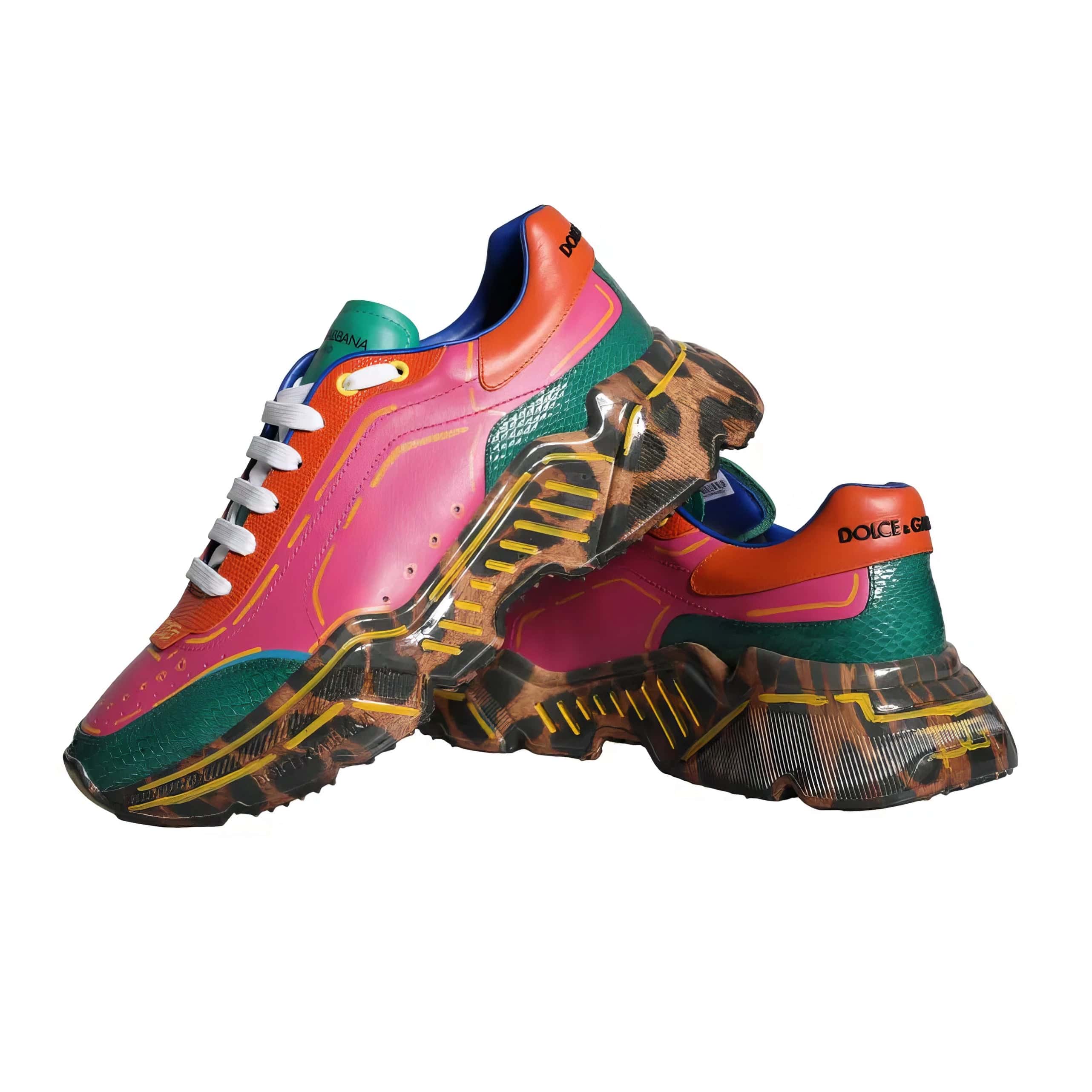 Dolce & Gabbana Daymaster Sneakers With Leopard Soles