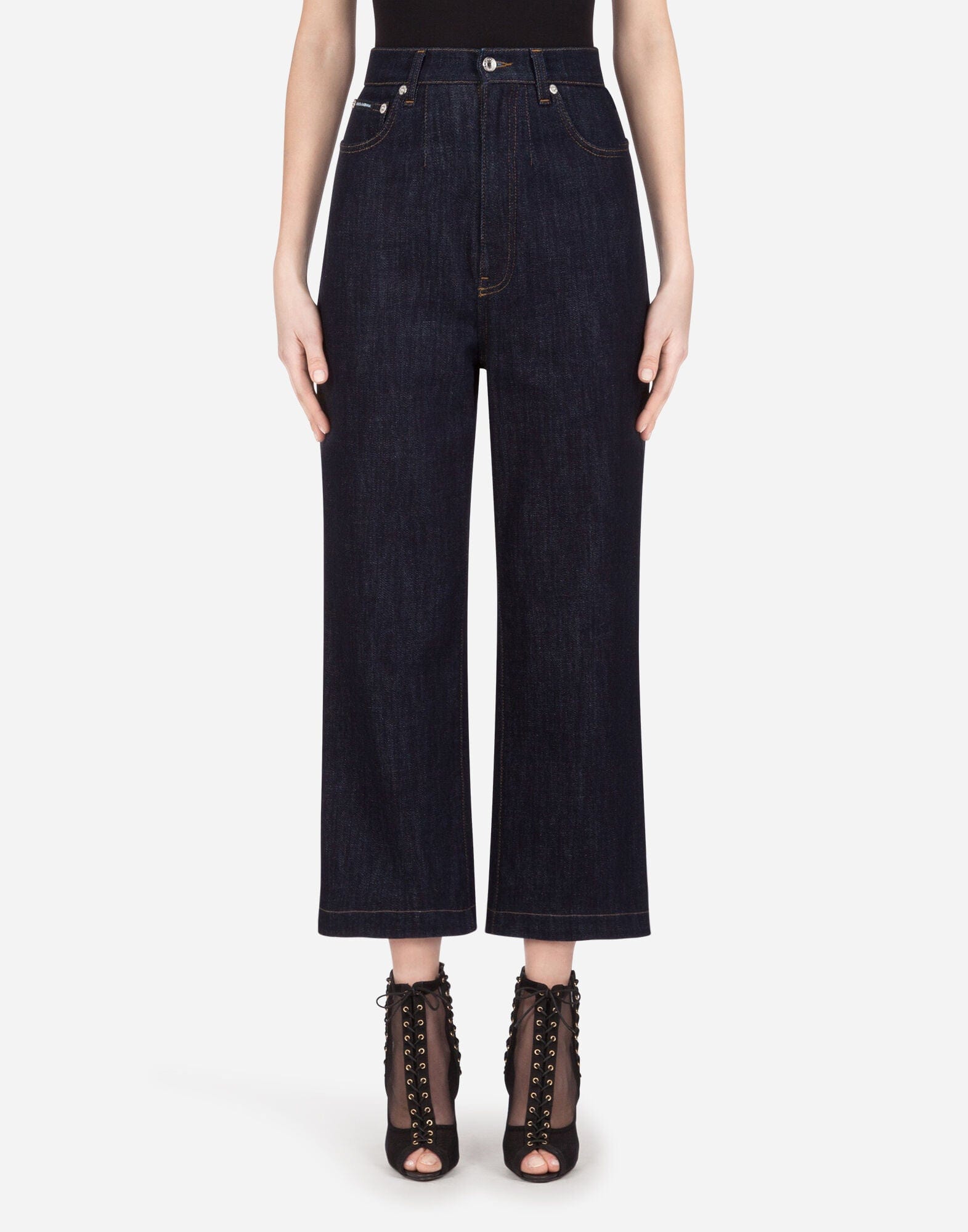 Dolce & Gabbana Deep Blue Flared Denim Jeans