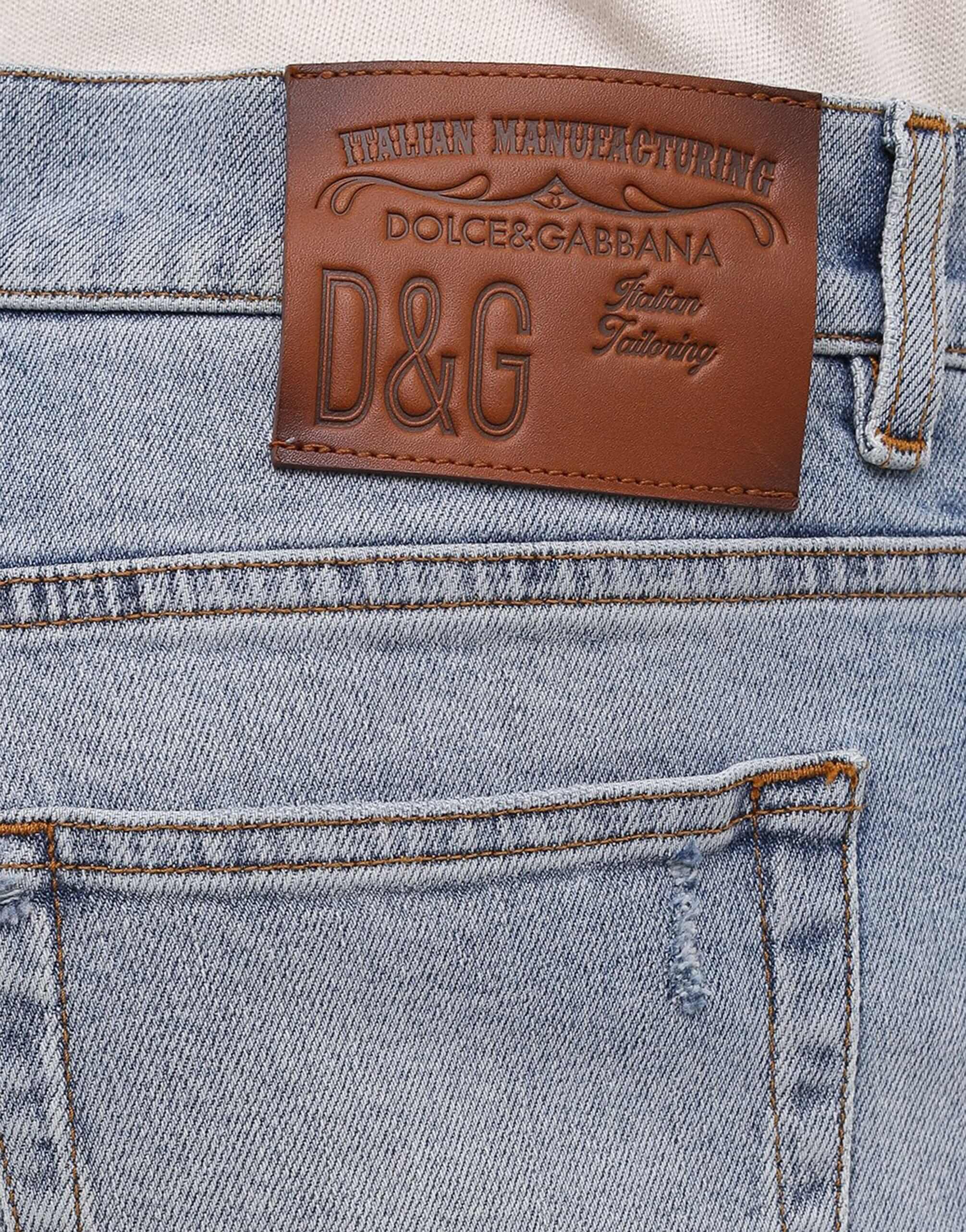 Dolce & Gabbana Denim Distressed Slim Fit Jeans