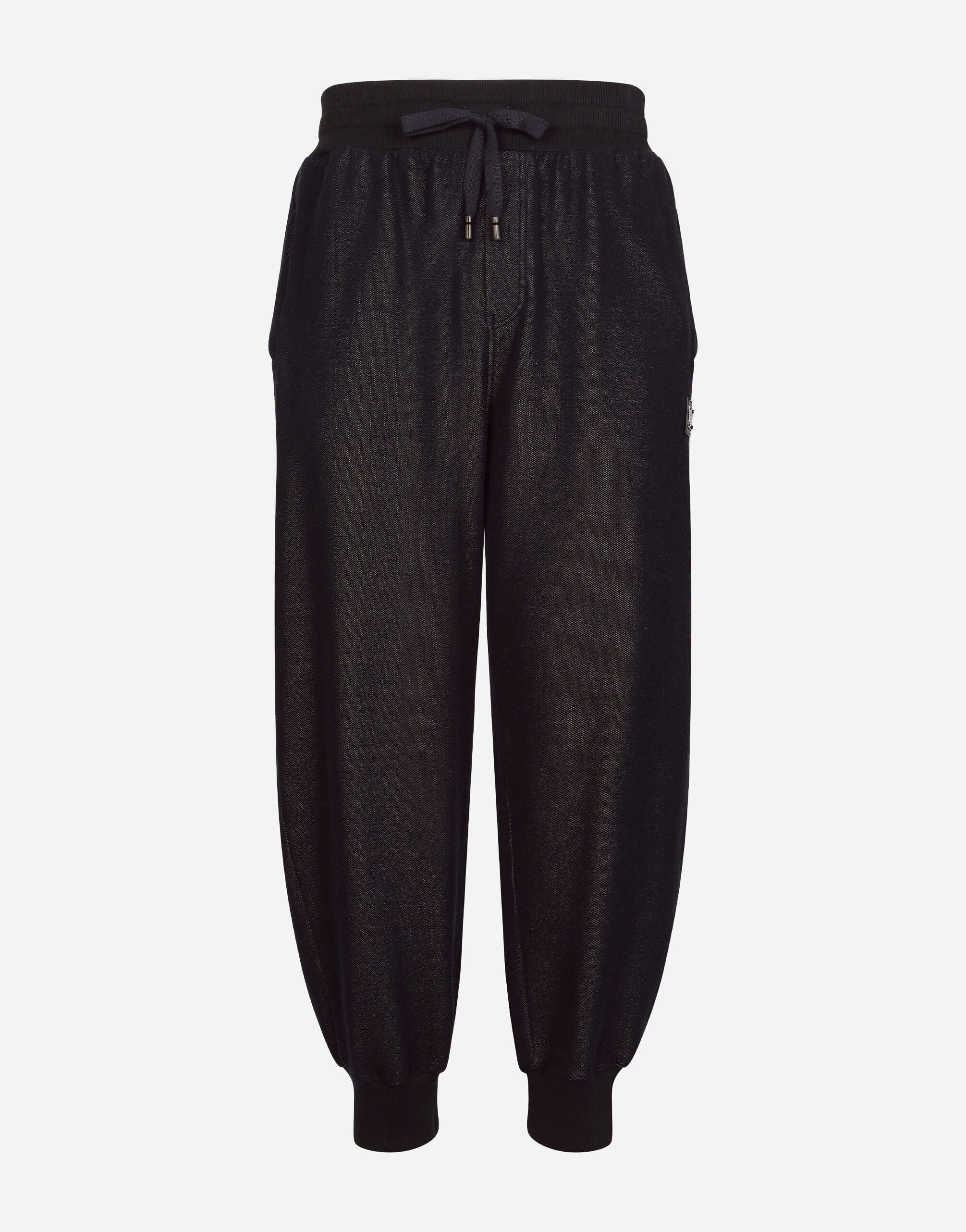Dolce & Gabbana Denim-Effect Logo Jersey Jogging Pants