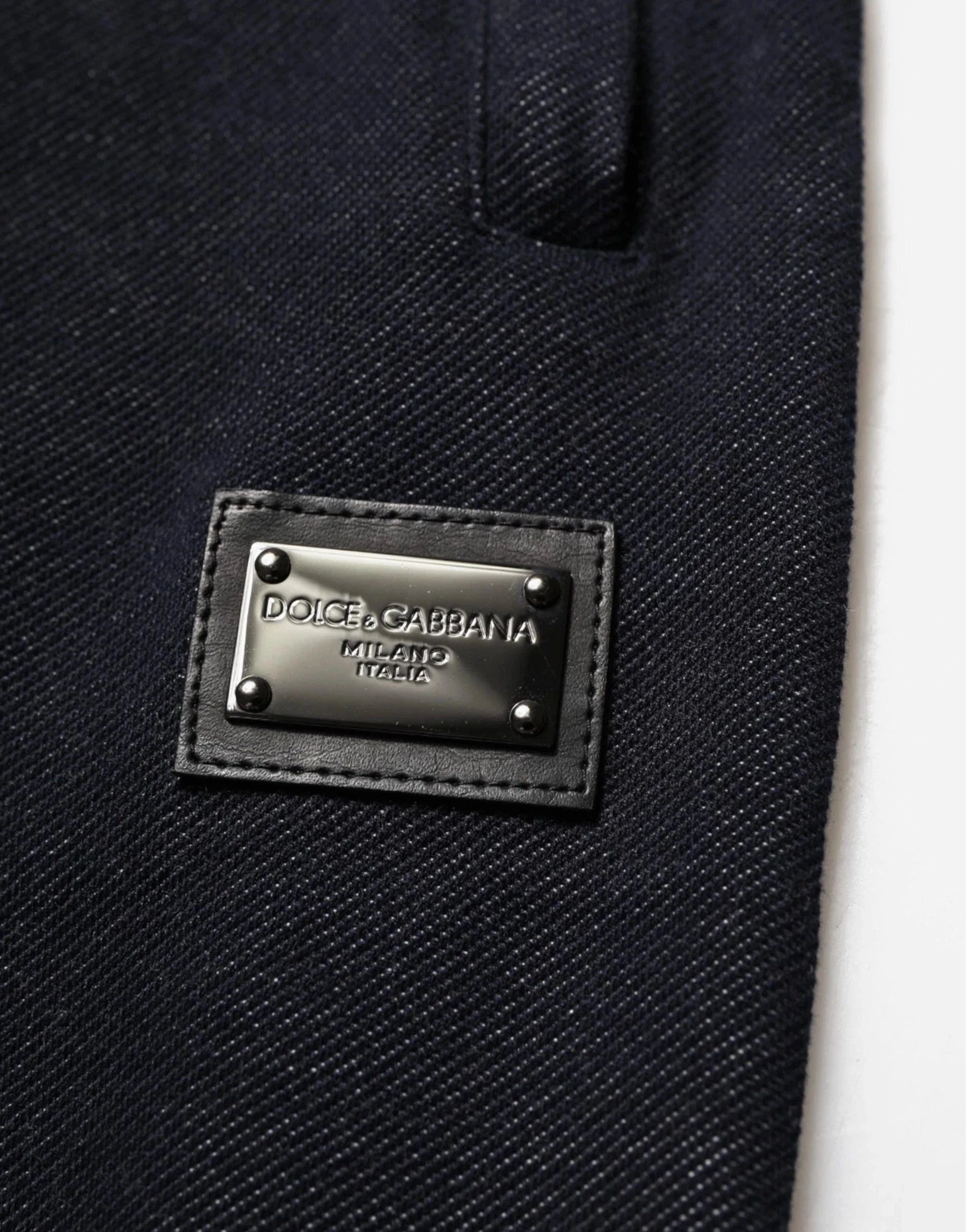 Dolce & Gabbana Denim-Effect Logo Jersey Jogging Pants