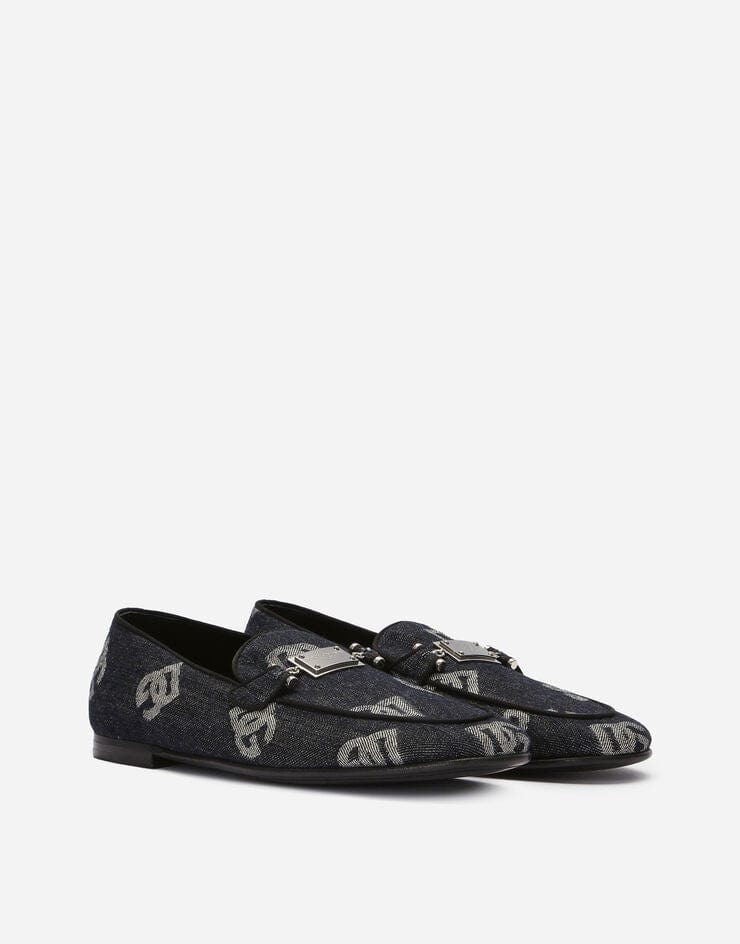 Dolce & Gabbana Denim Logo Loafers