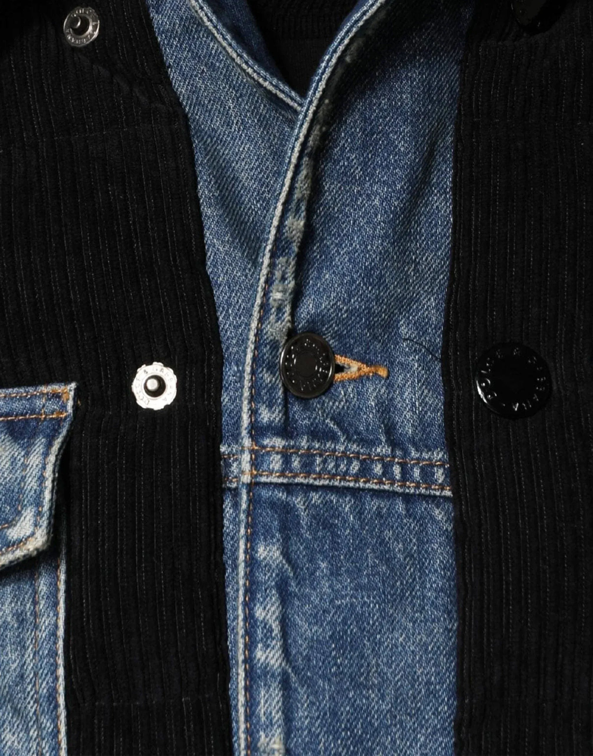 Dolce & Gabbana Denim-Panelled Corduroy Jacket