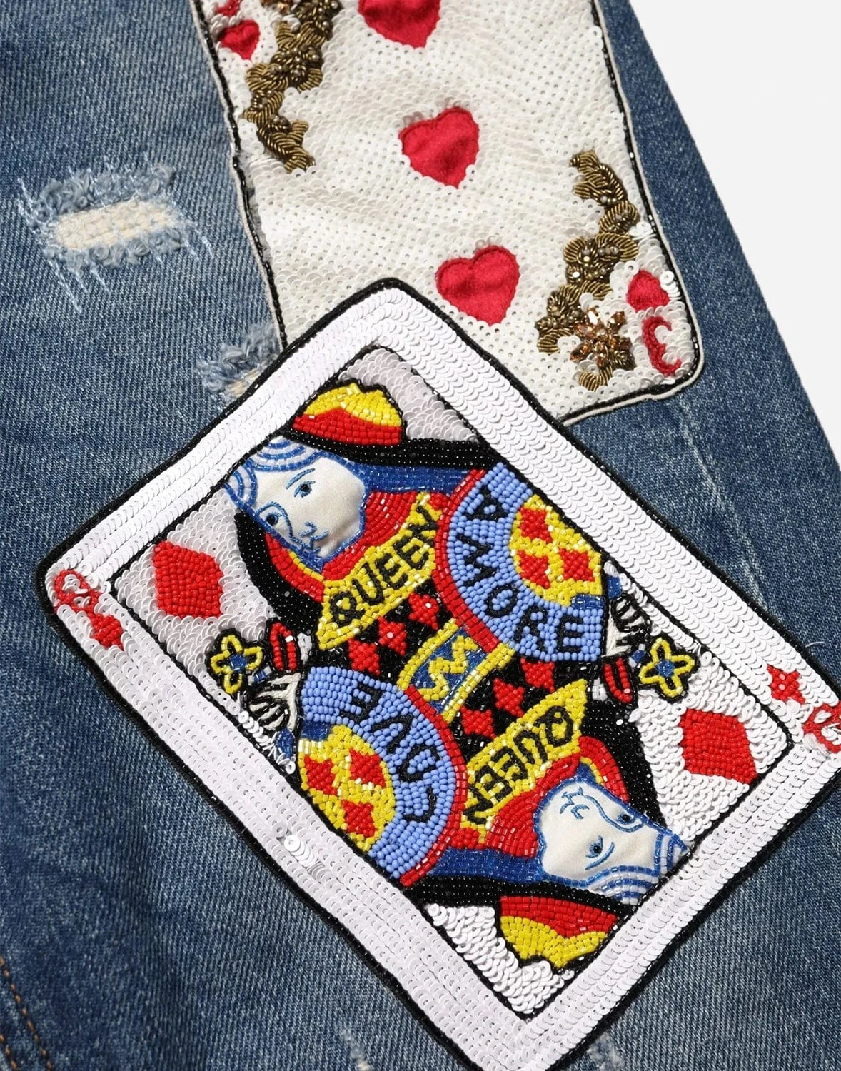 Dolce & Gabbana Denim Pretty Fit Cards-Embellished Jeans