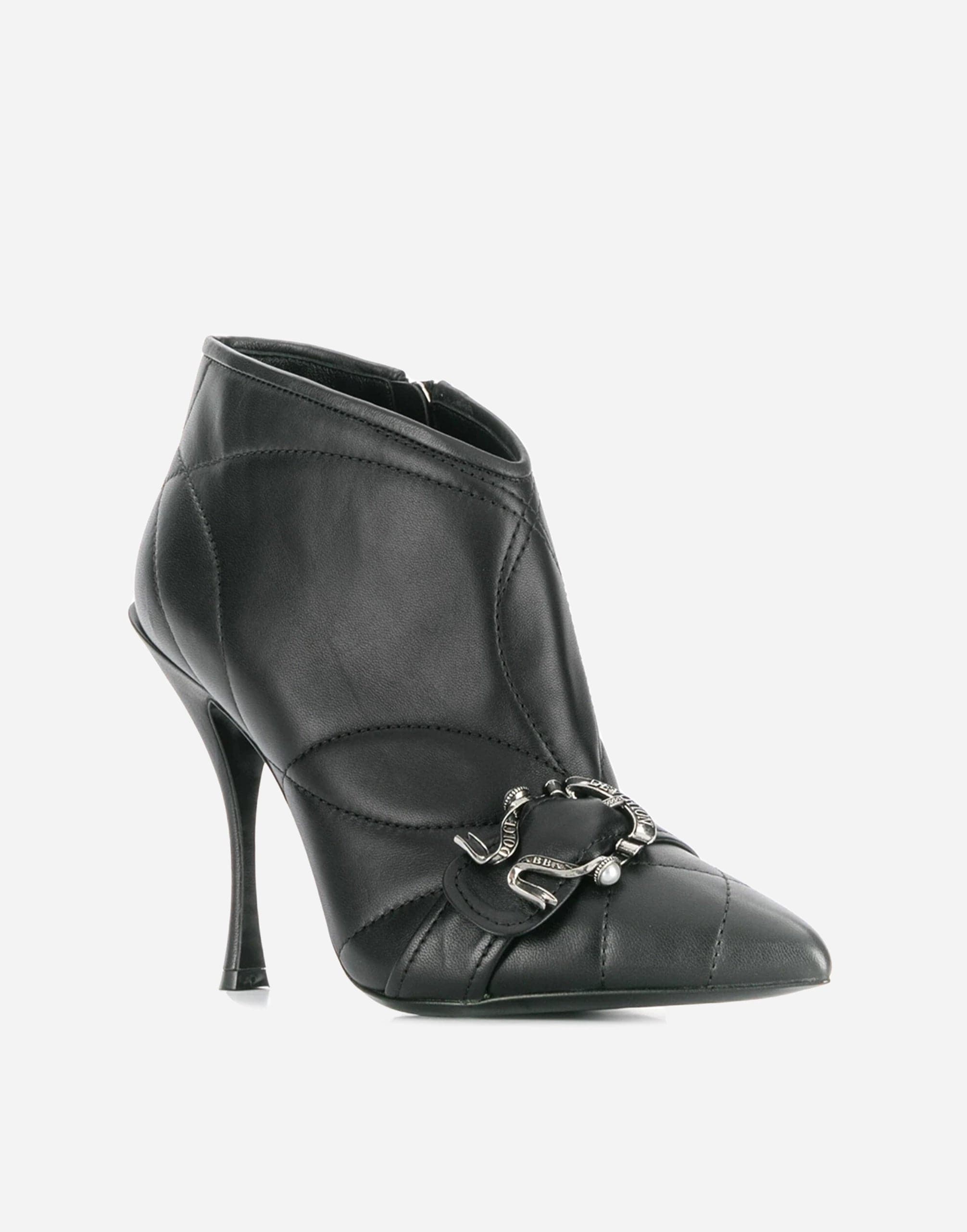 Dolce & Gabbana Devotion Quilted Buckled Booties