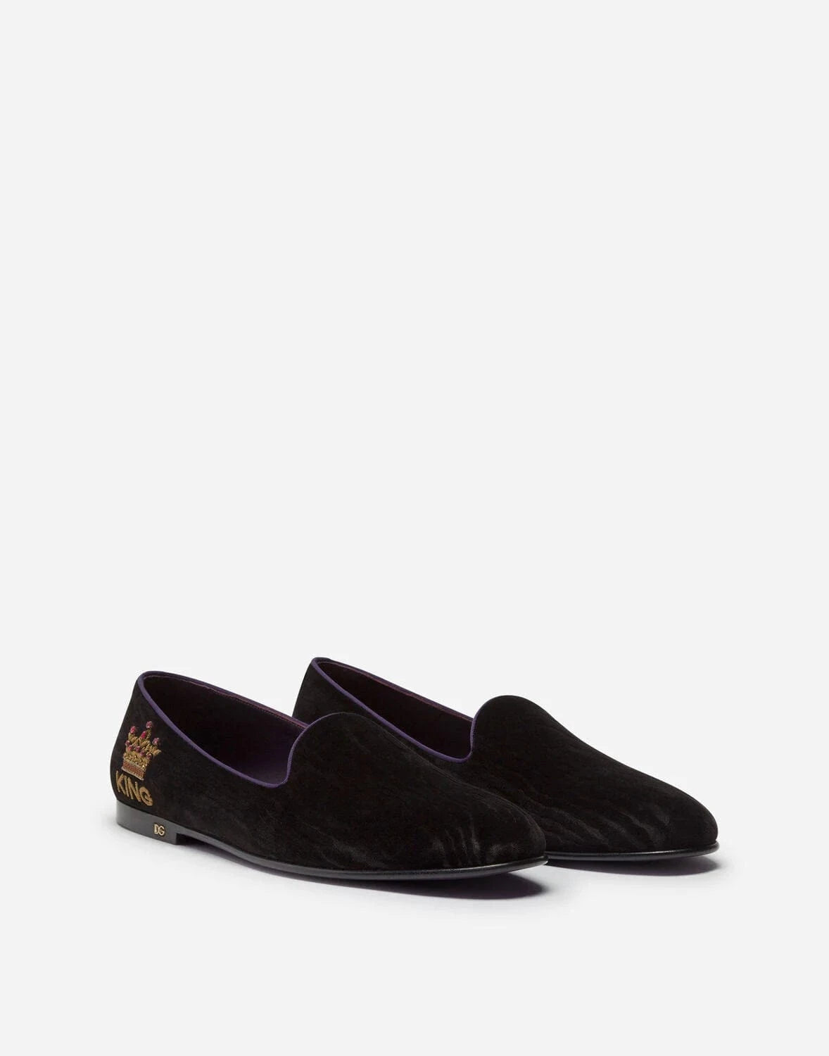 Dolce & Gabbana DG Crown Embroidery Loafers