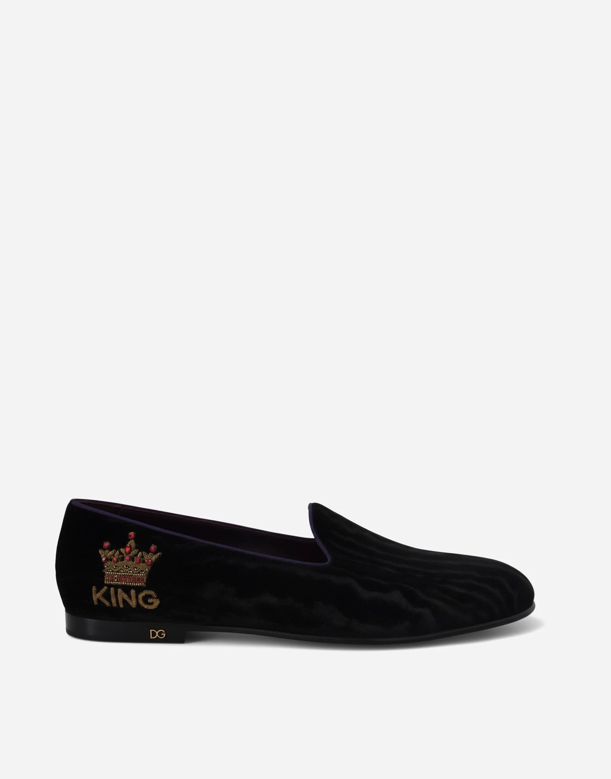 Dolce & Gabbana DG Crown Embroidery Loafers