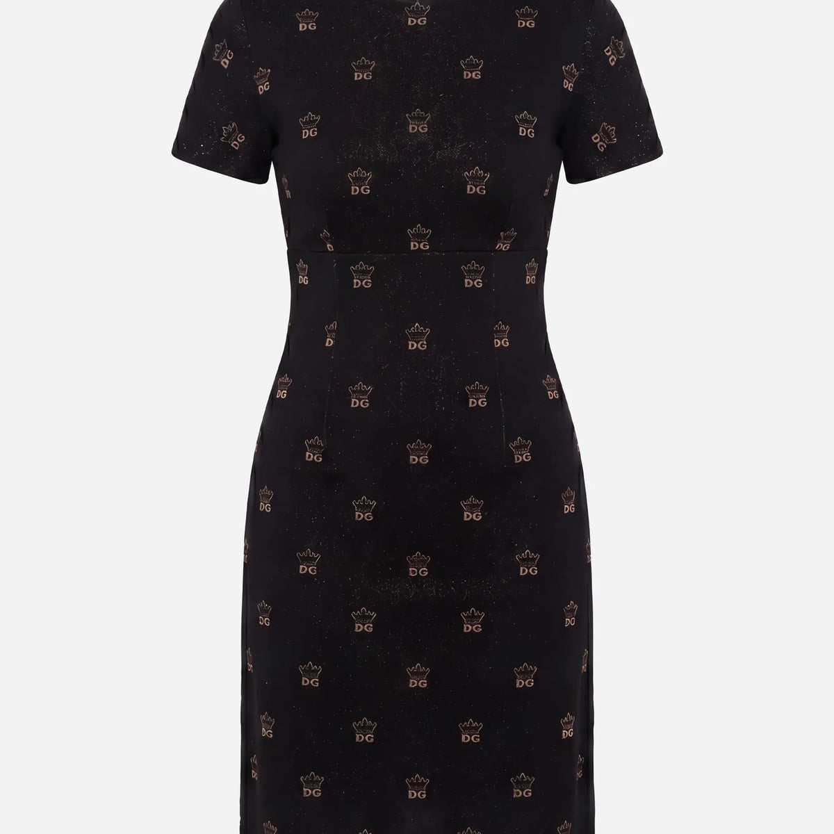 Dolce & Gabbana DG Crown Monogram Short-Sleeve Knit Dress | Sendegaro SA