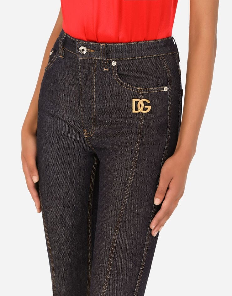 Dolce & Gabbana DG Crystal-Embellished Flared Jeans