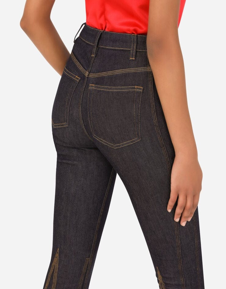 Dolce & Gabbana DG Crystal-Embellished Flared Jeans